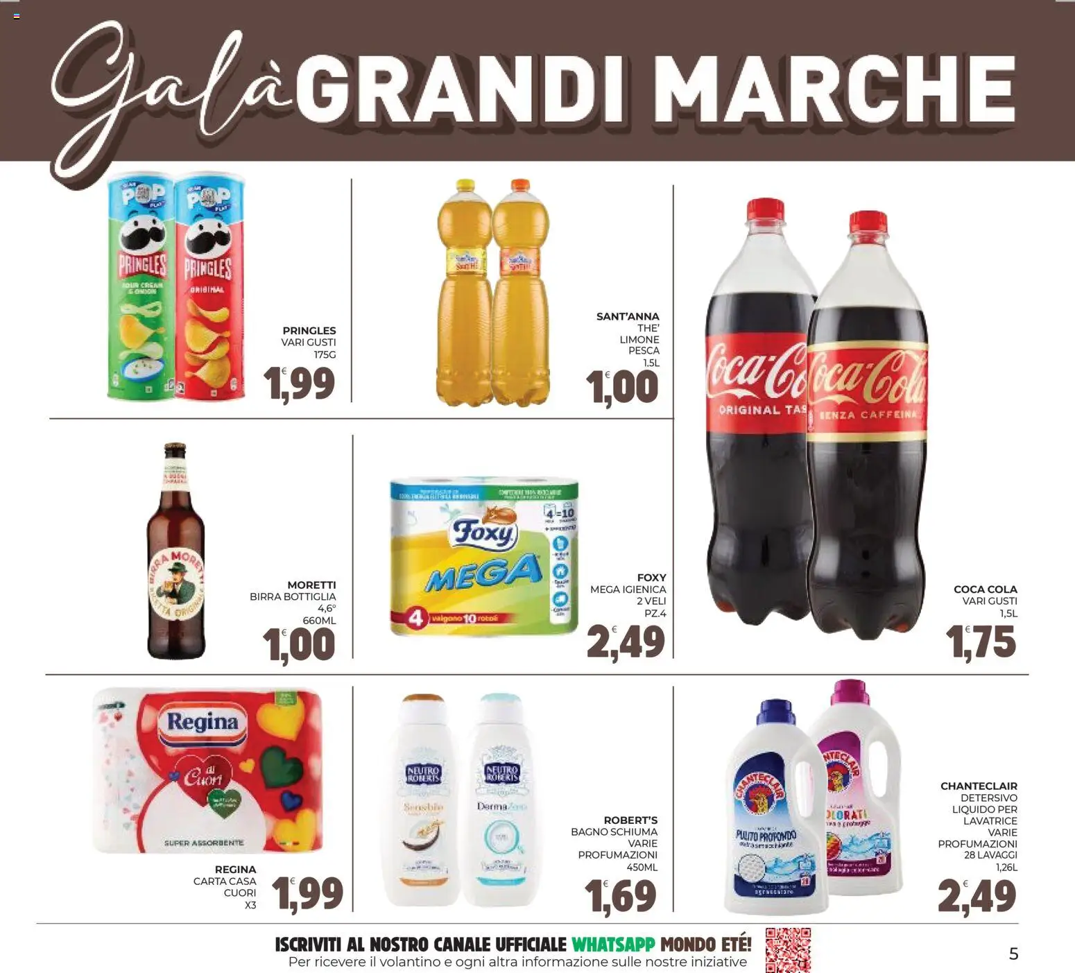 Volantino Eté del 29.04.2026 | Pagina: 5 | Prodotti: Birra, Limone, Pesca, Coca Cola