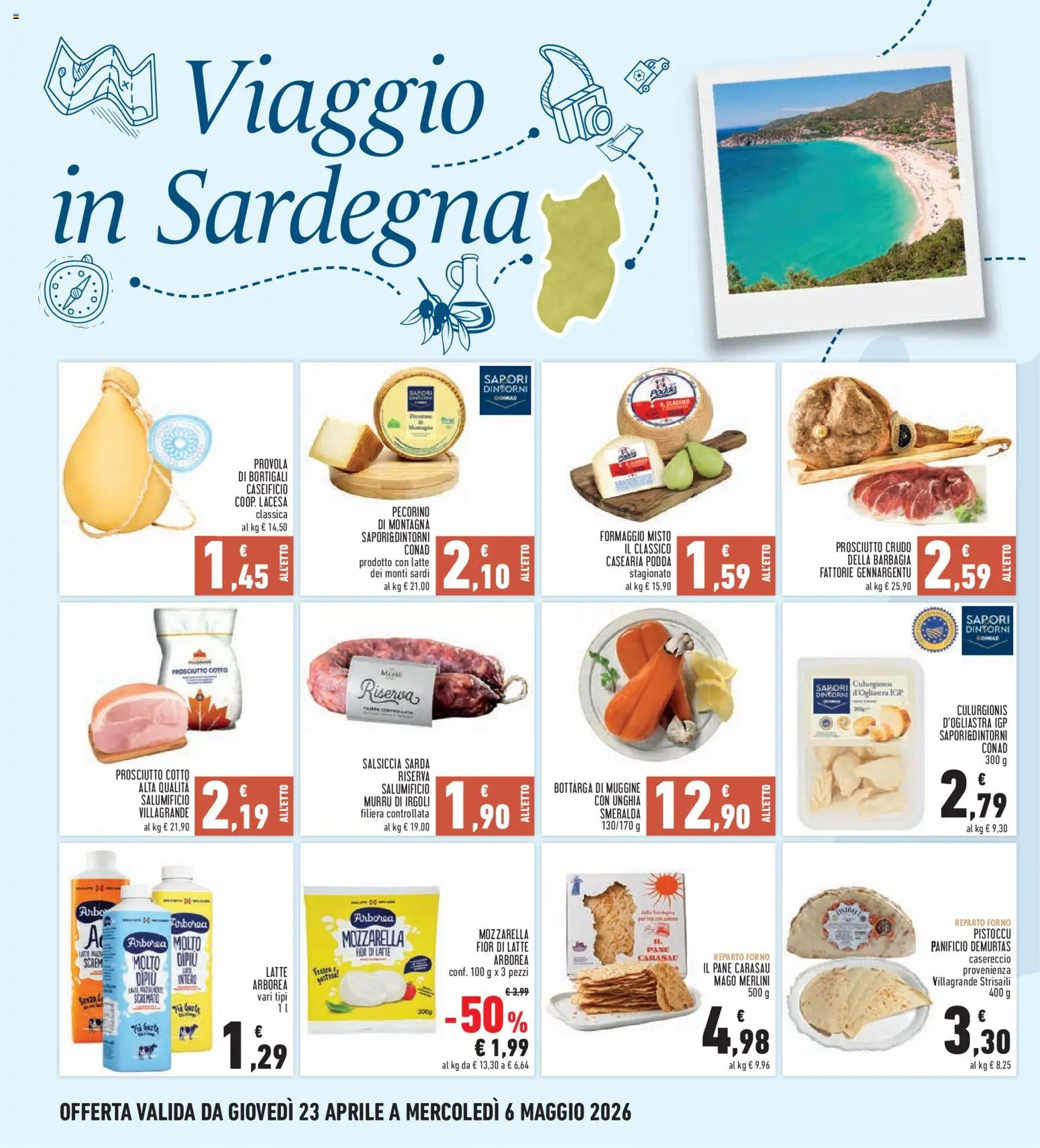 Volantino Conad del 23.04.2026 | Pagina: 22 | Prodotti: Prosciutto Crudo, Prosciutto Cotto, Salsiccia, Pecorino