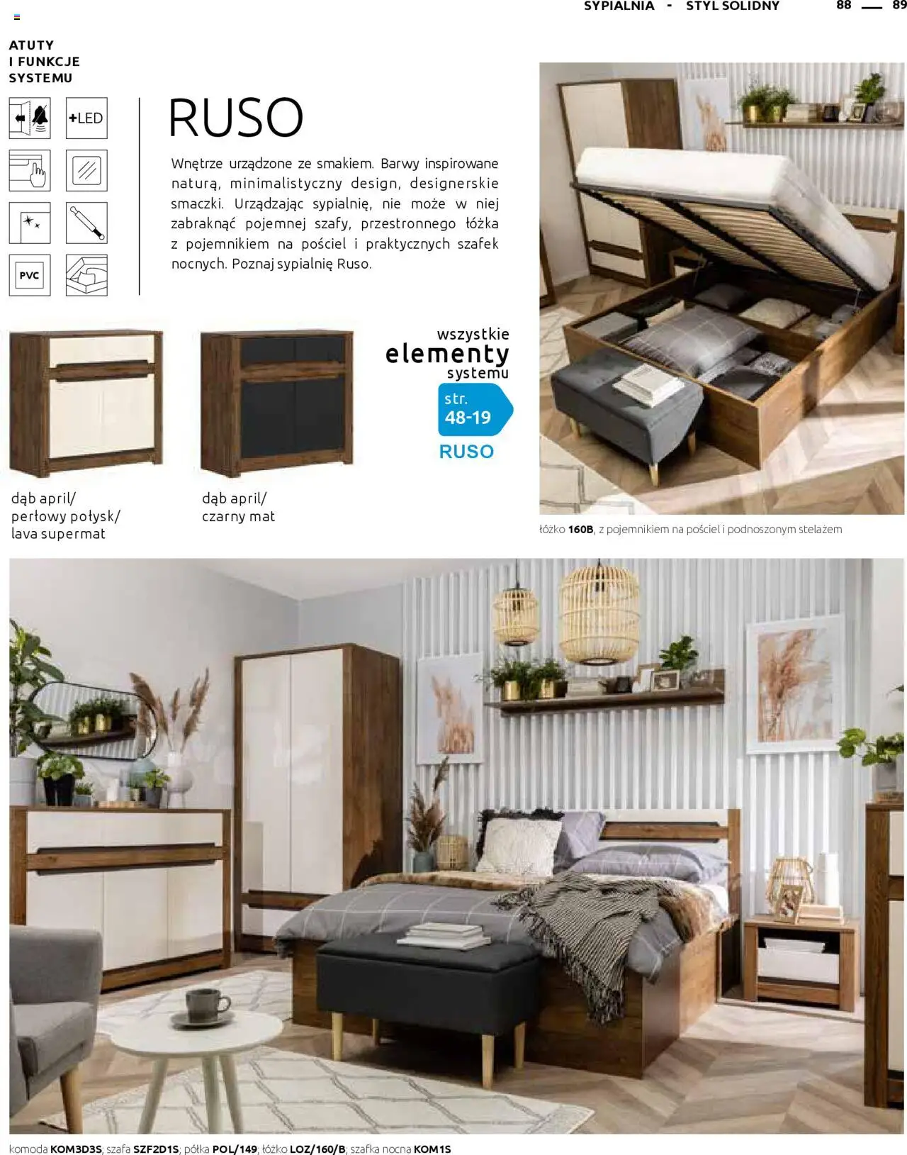 Black Red White Gazetka - Katalog rodzinnych wnętrz od 24.05.2024 | Strona: 89 | Produkty: Łóżko, Szafa, Komoda, Półka