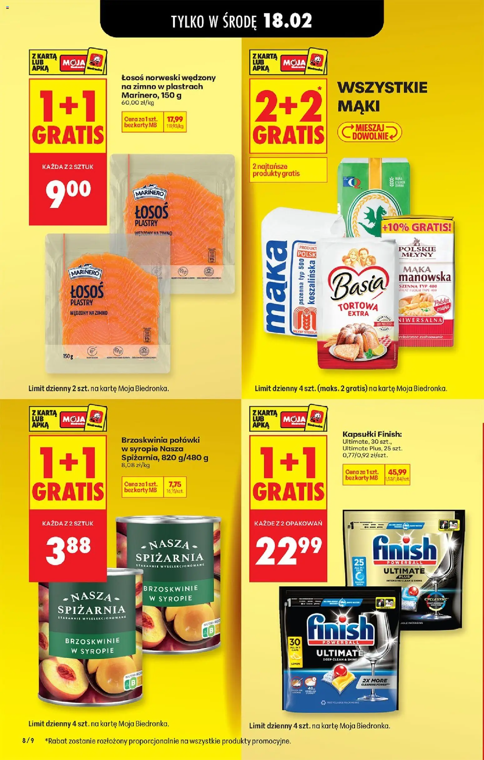 Biedronka Polsko leták od 16.02.2026 | Strana: 10 | Produkty: Finish, Losos