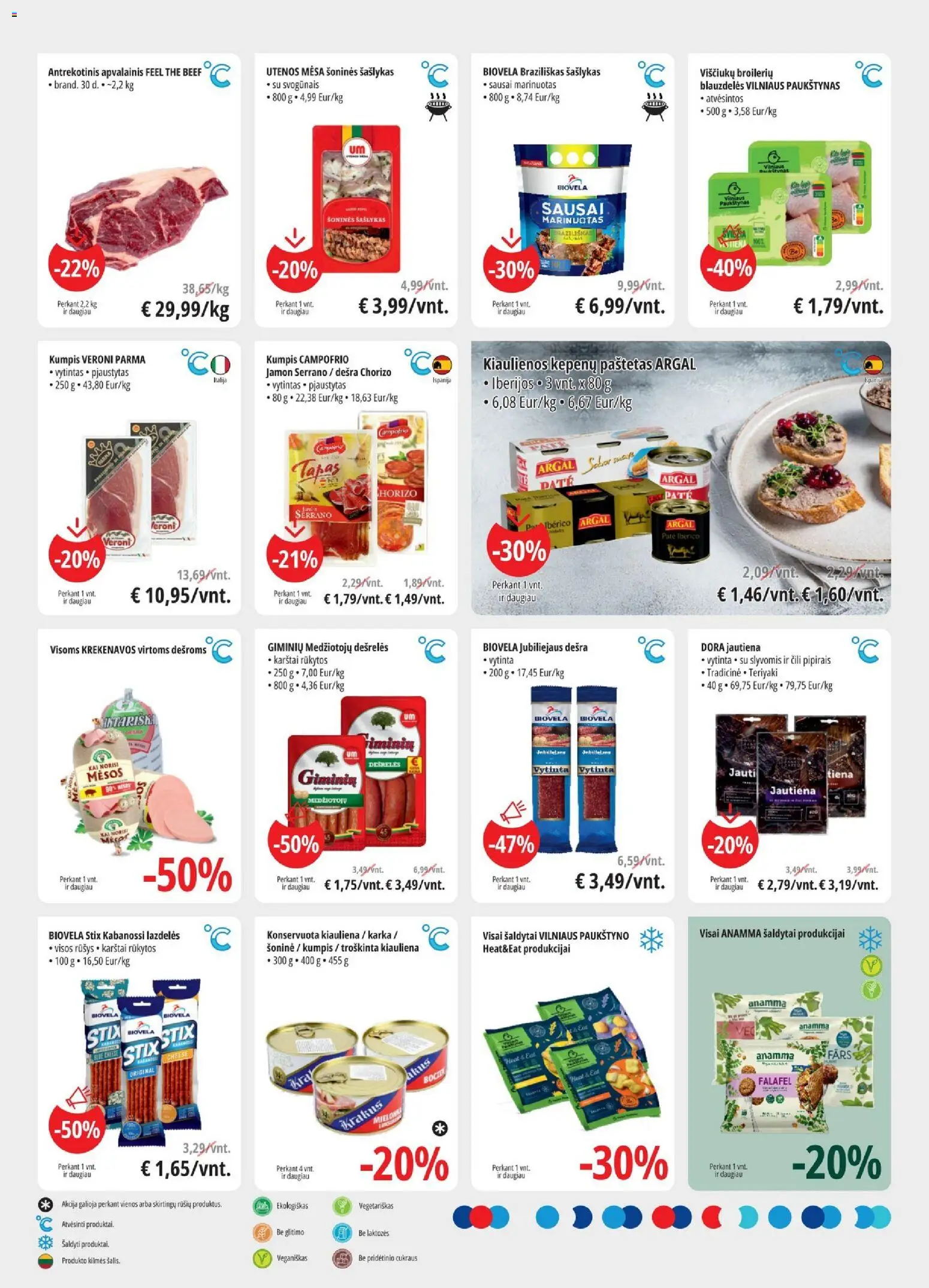 ePromo akcijos nuo 15.04.2026 | Puslapis: 3 | Prekių: Kiaulienos, Dešrelės, Kiauliena, Jautiena