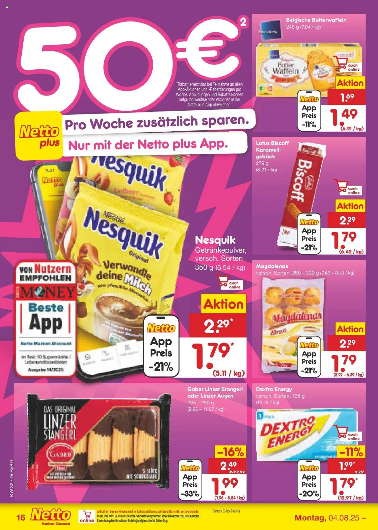 Netto Marken-Discount prospekt Buttenwiesen	 - gültig ab dem 04.08.2025 | Seite: 24 | Produkte: Nesquik, Milch, Energy, Butter