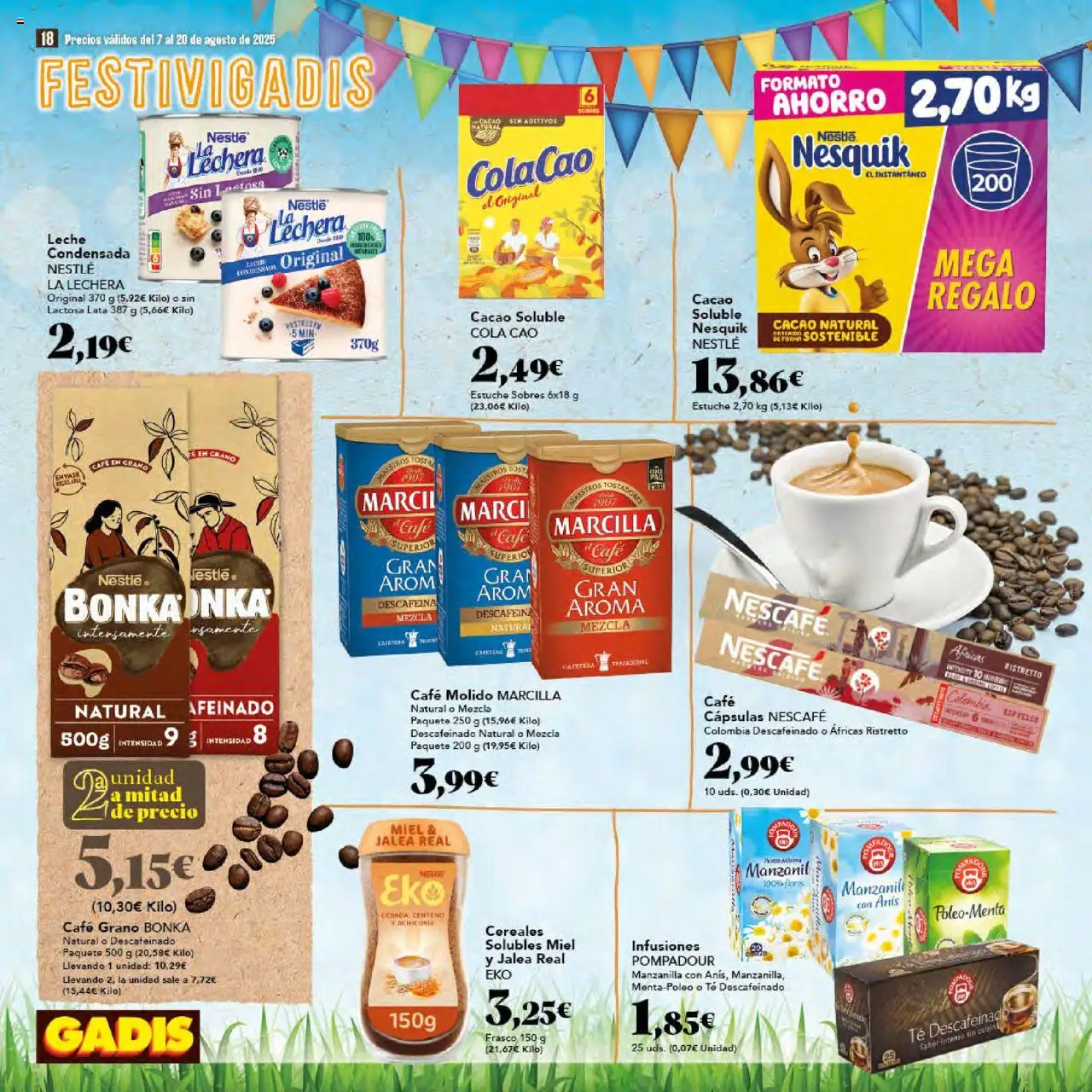 Gadis folleto │ válido desde el 07.08.2025 | Página: 18 | Productos: Ψηφιακή κάμερα, Café molido, Cacao soluble, Φρυγανιές σικάλεως