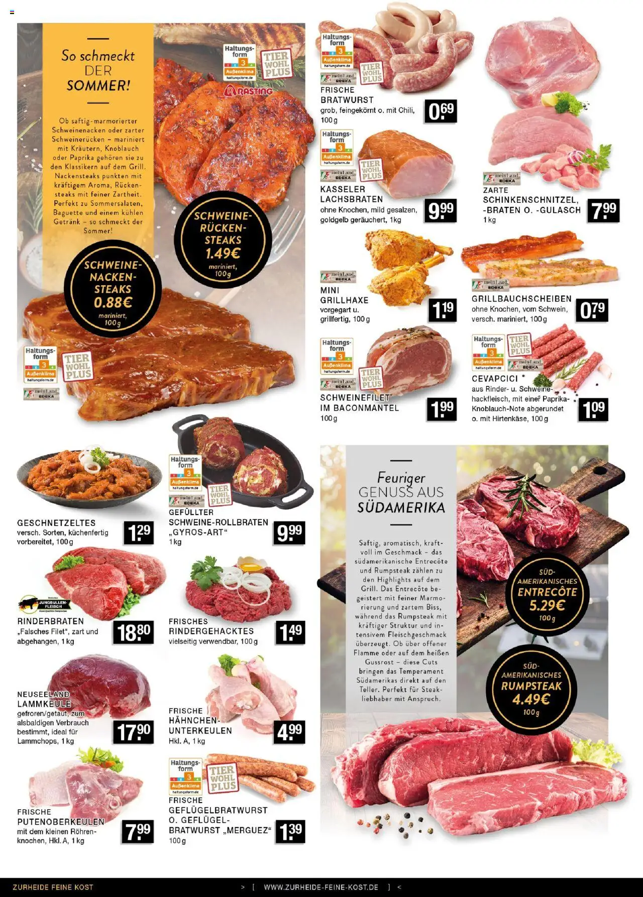 Edeka Zurheide Prospekt 	 - gültig ab dem 11.08.2025 | Seite: 2 | Produkte: Hahnchen, Bratwurst, Paprika, Steak