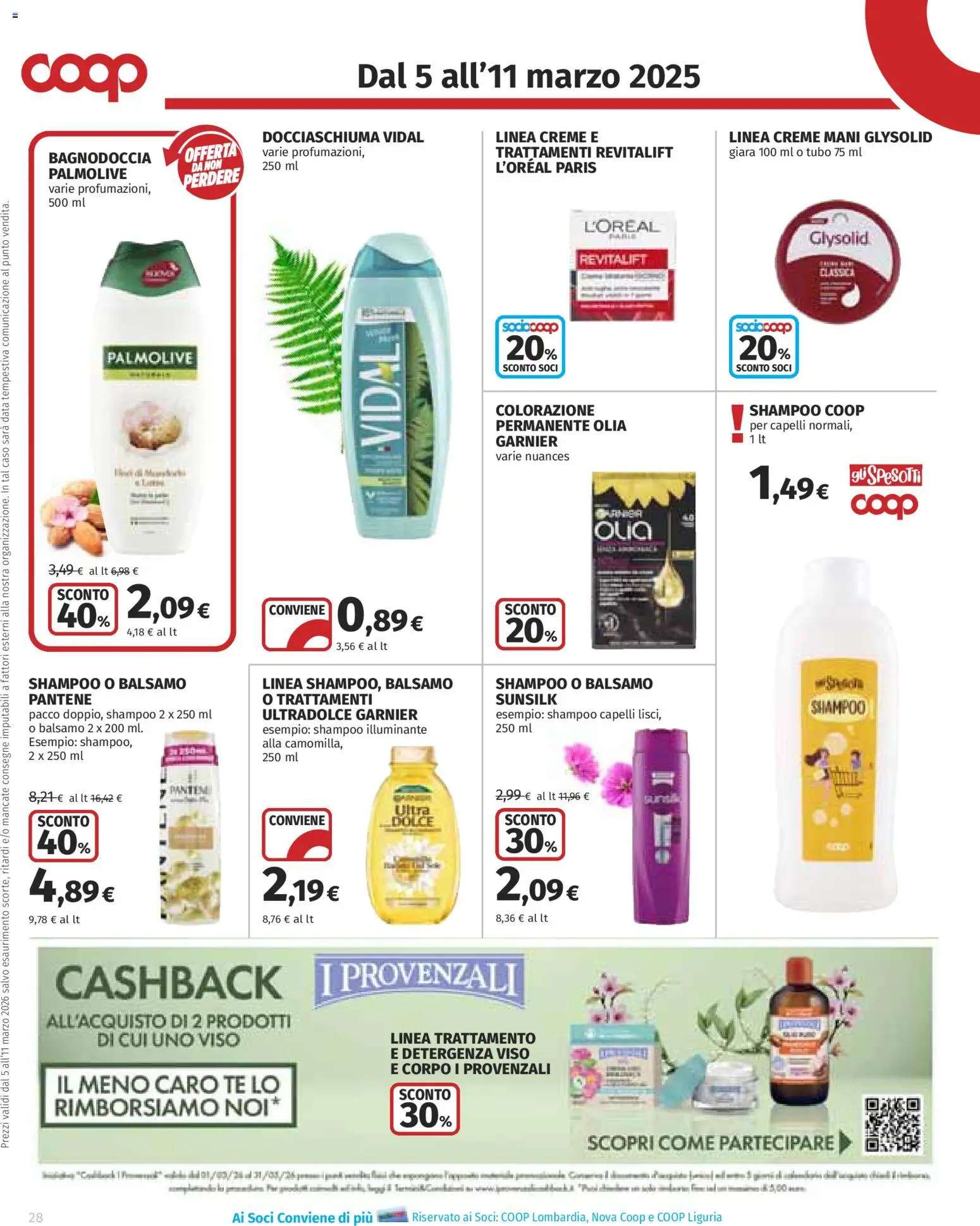 Volantino COOP del 05.03.2026 | Pagina: 28 | Prodotti: Illuminante, Shampoo, Tubo, Data
