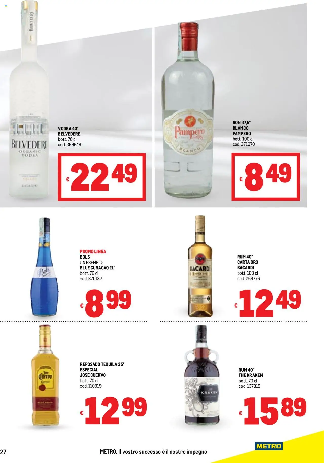 Volantino Metro del 11.09.2025 | Pagina: 27 | Prodotti: Vodka, Rum, Tequila, The