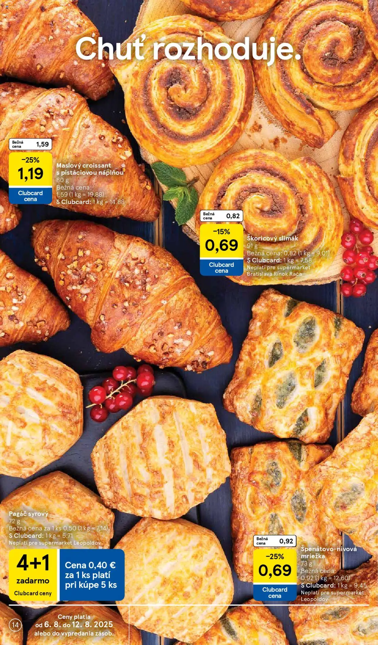 Tesco Supermarket - leták │ platný od 06.08.2025 | Strana: 14 | Produkty: Croissant