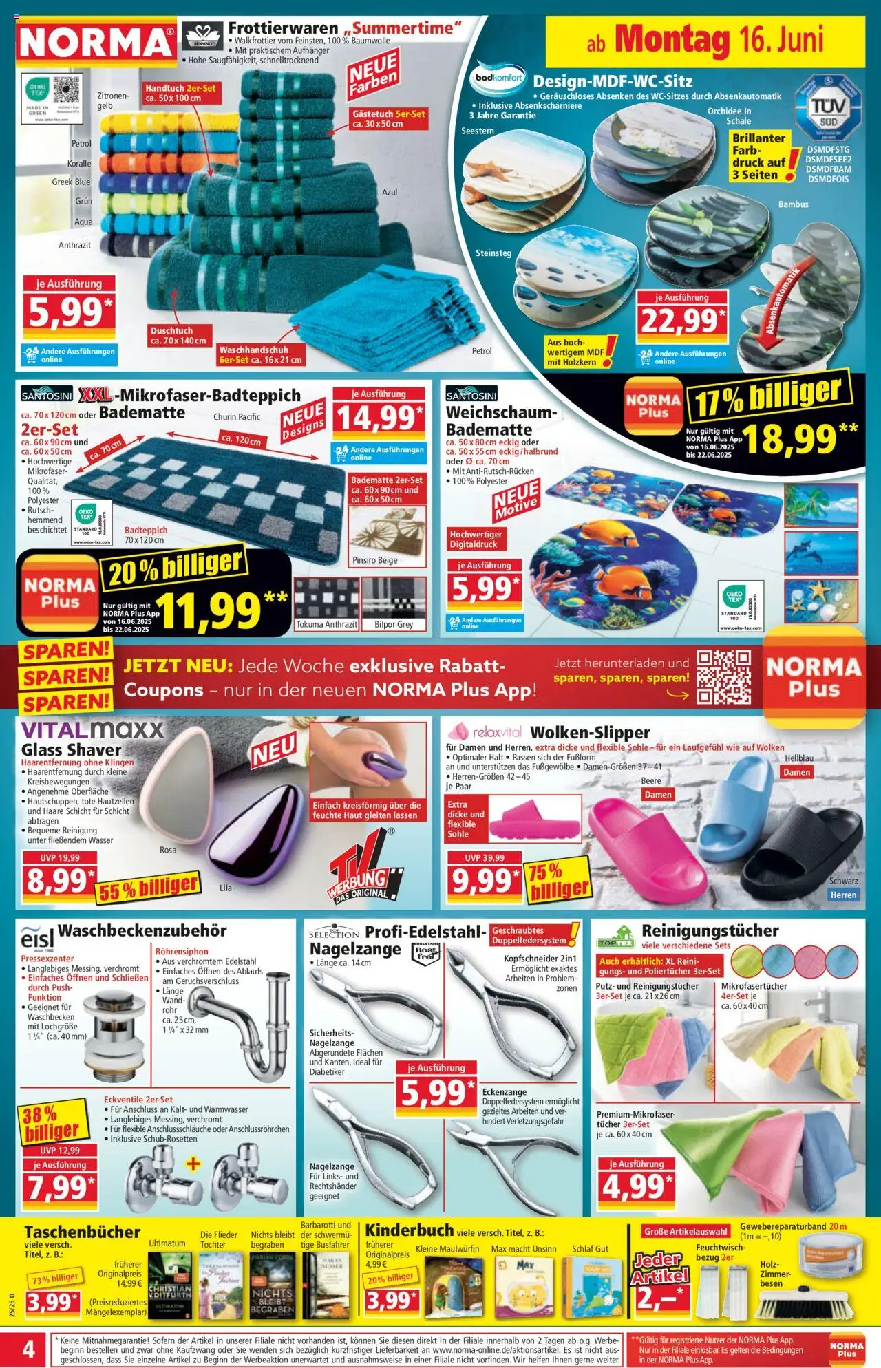Norma Prospekt 	 - gültig ab dem 16.06.2025 | Seite: 5 | Produkte: Orchidee, Wasser, Reinigungstücher, Zitronen