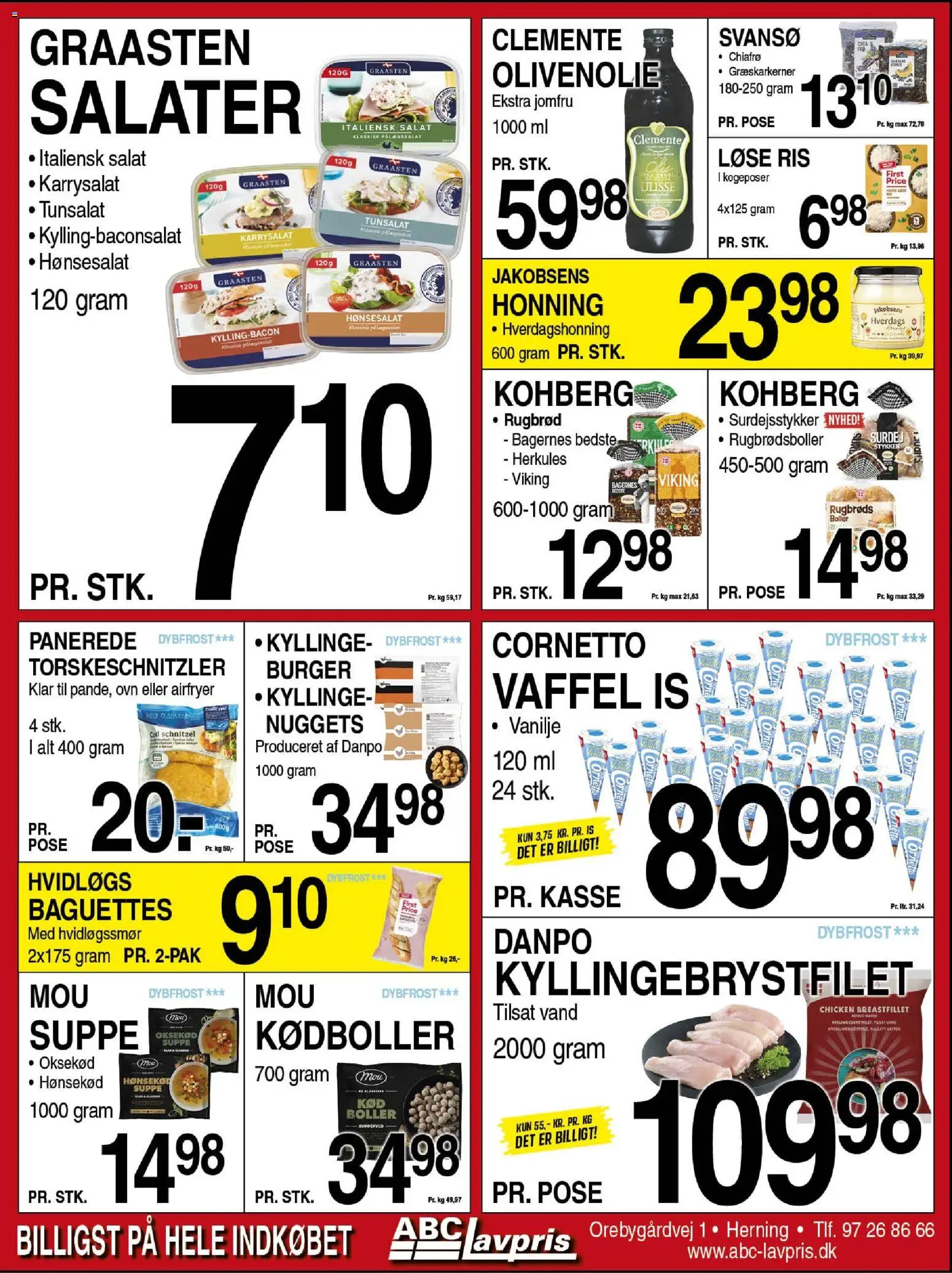 Abc Lavpris tilbudsavis – gyldig fra 22.10.2025 | Side: 5 | Produkter: Rugbrød, Honning, Suppe, Italiensk salat