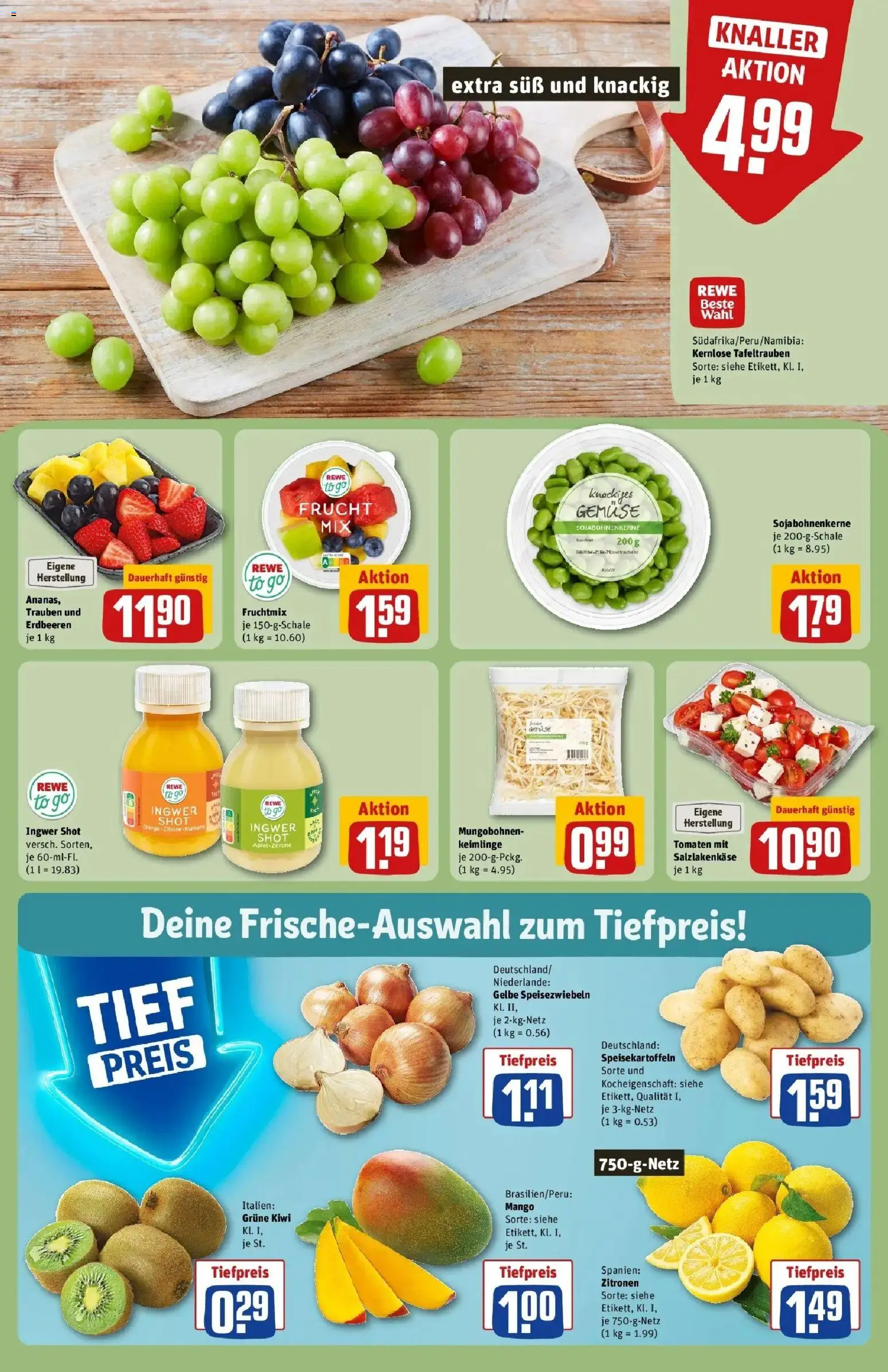 Rewe Prospekt Kiel	 – gültig ab 15.03.2026 | Seite: 8 | Produkte: Mango, Erdbeeren, Kiwi, Zitronen