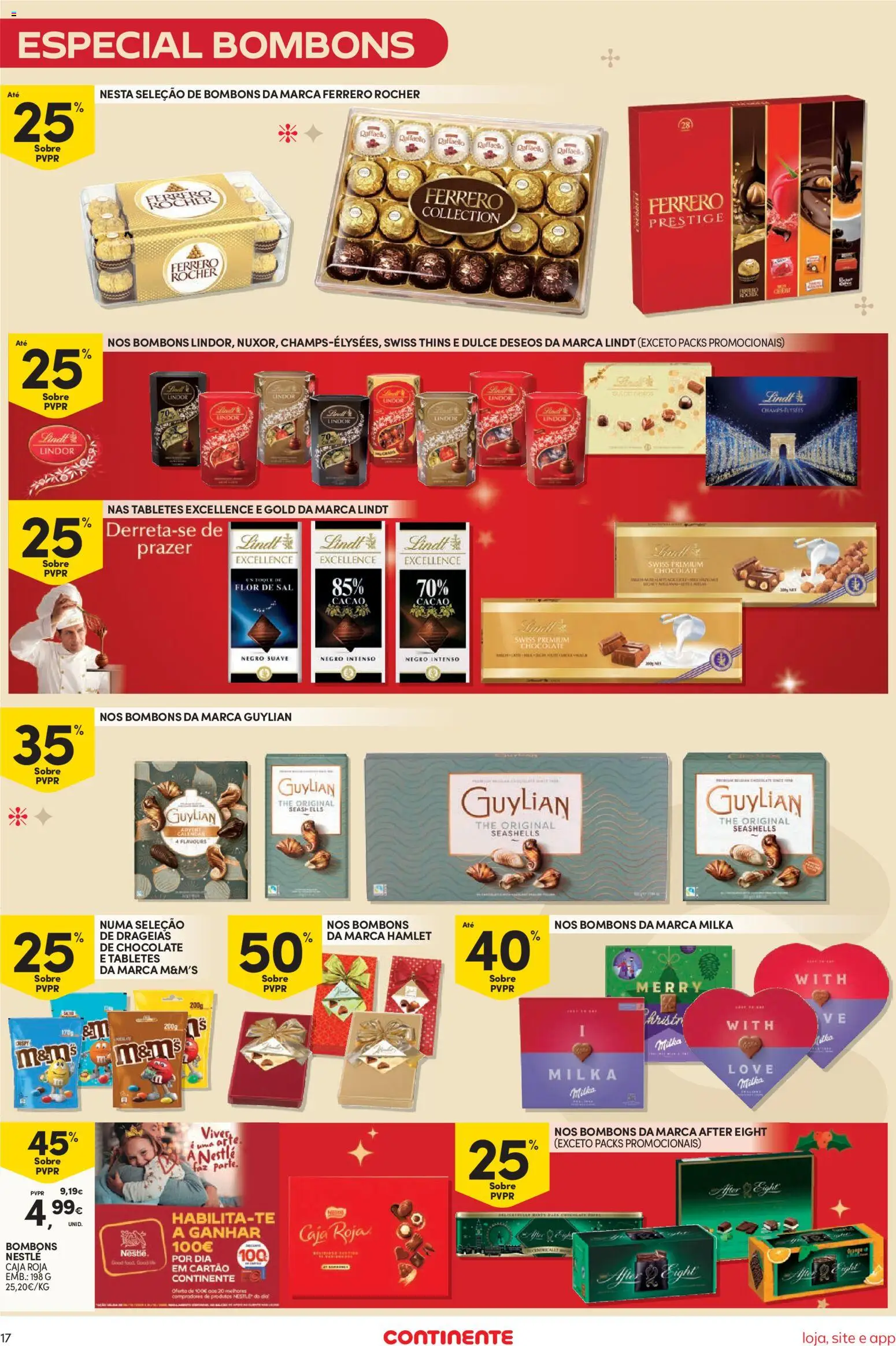 Continente Semanal Continente Bom Dia │ válido de 26.12.2025 | Página: 17 | Produtos: Ferrero rocher, Sal, Nestlé, Chocolate