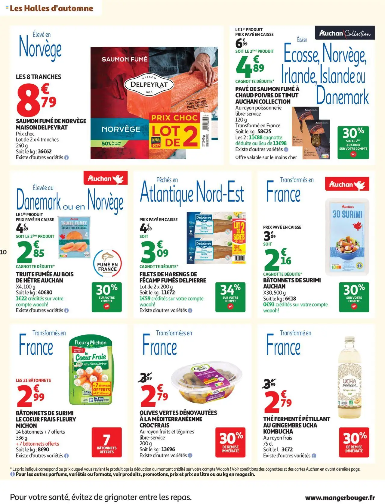 {H1} | Page: 10 | Produits: Saumon fumé, Poivre, Gingembre, Thé