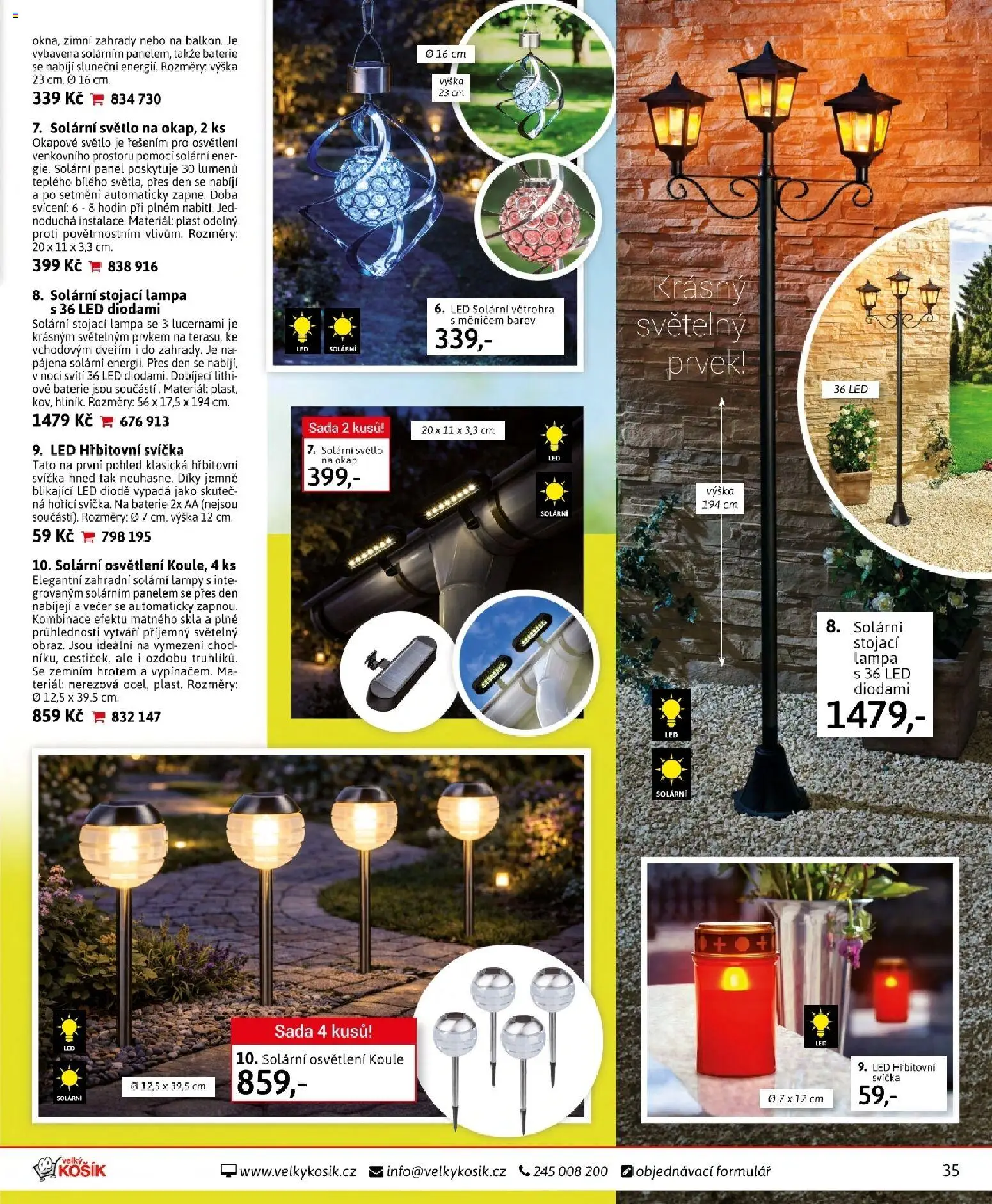 Velký Košík katalog březen 2026 od 01.03.2026 | Strana: 35 | Produkty: Stojací lampa, Svíčka, Baterie, LED