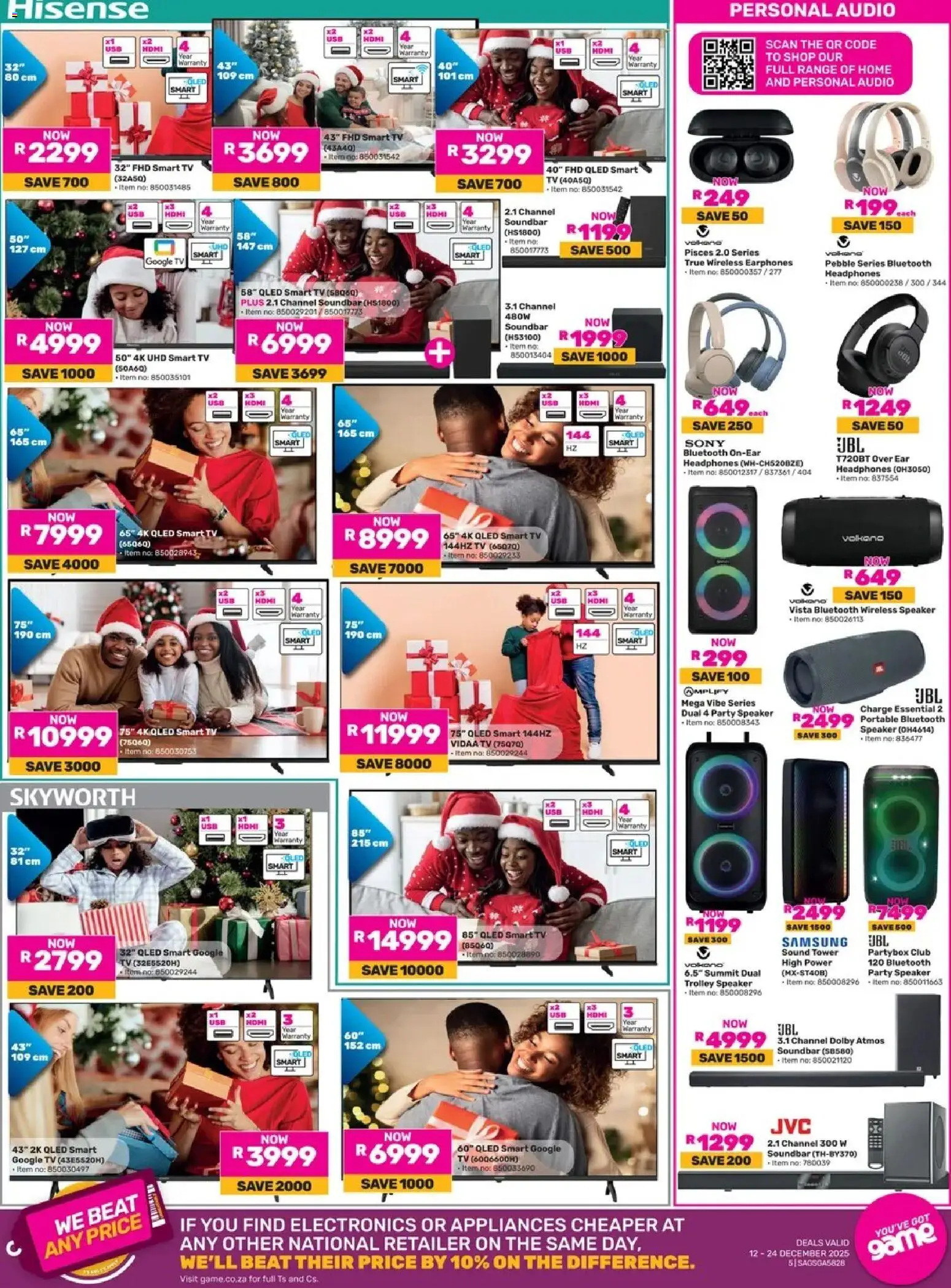 New Game catalogue – valid from 12.12.2025 | Page: 5 | Products: Earphones, Headphones, TV, Soundbar