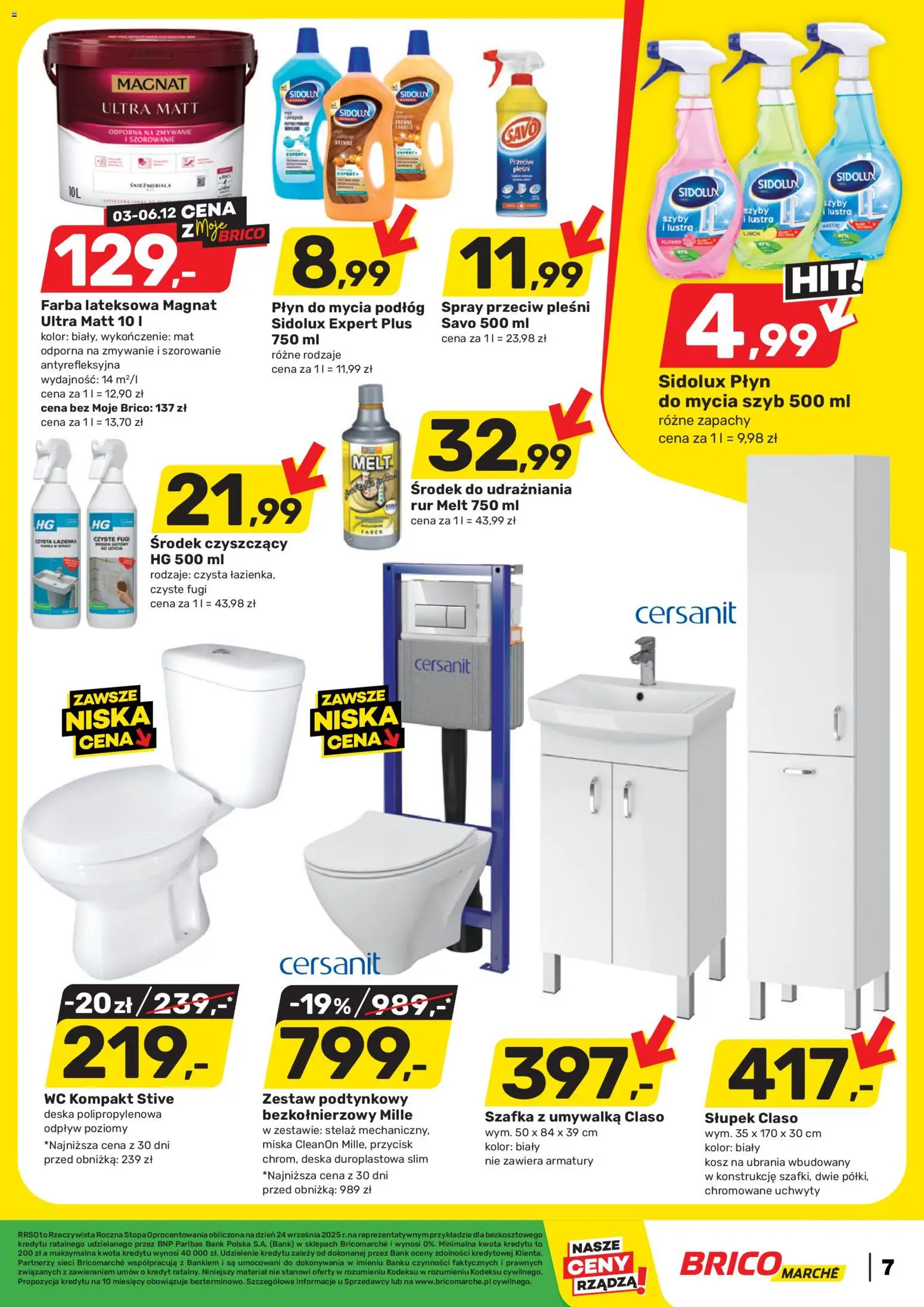 Brico Marché Gazetka od 03.12.2025 | Strona: 7 | Produkty: Ubrania, Płyn do mycia podłóg, Umywalka, Kosz