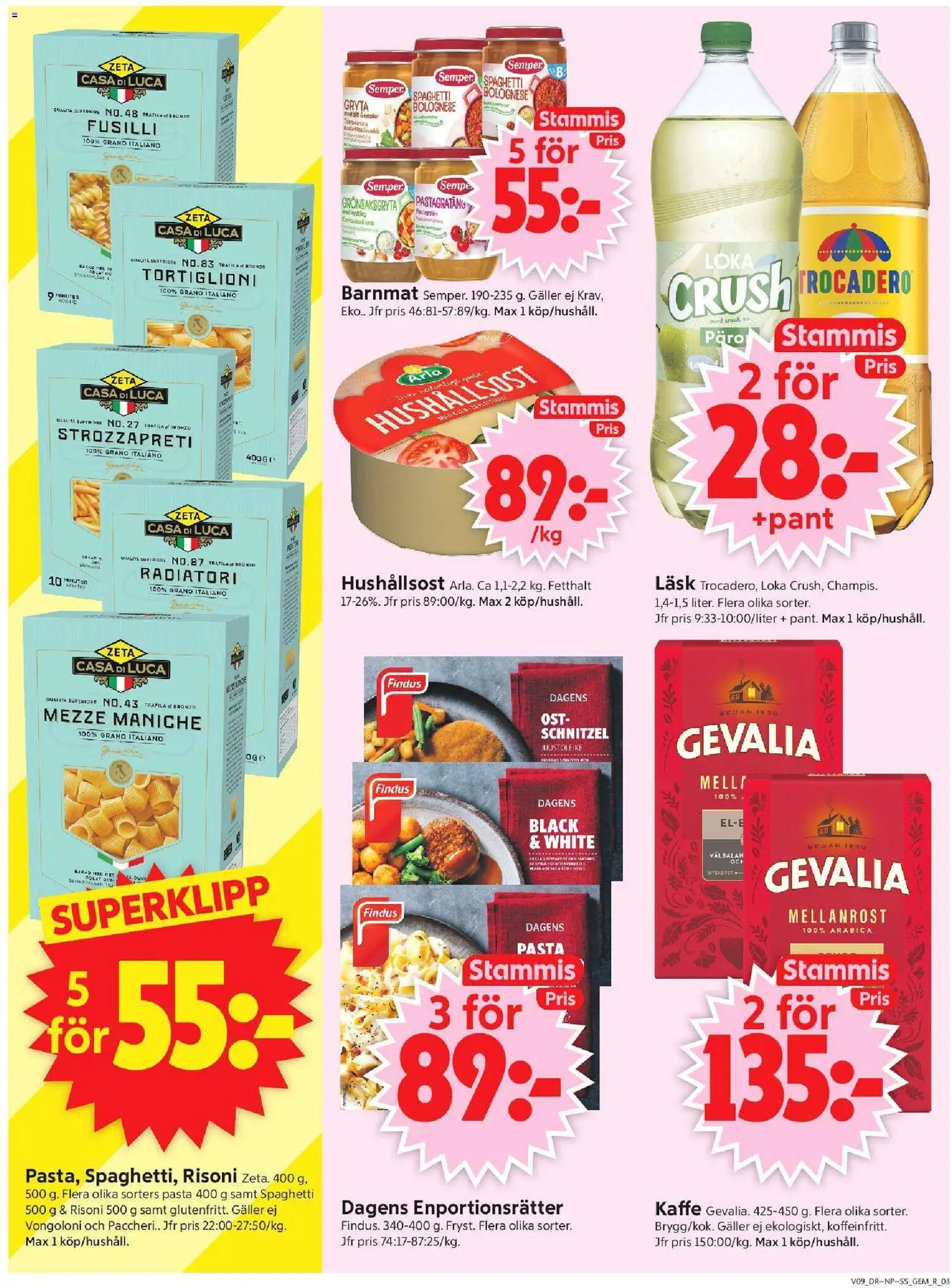 ICA Supermarket reklamblad aktuell från 23.02.2026 | Sida: 3 | Produkter: Gem, Barnmat, Loka, Kaffe