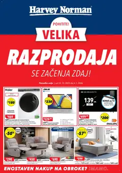 Harvey Norman katalog akcije – veljaven od 22.12.2025