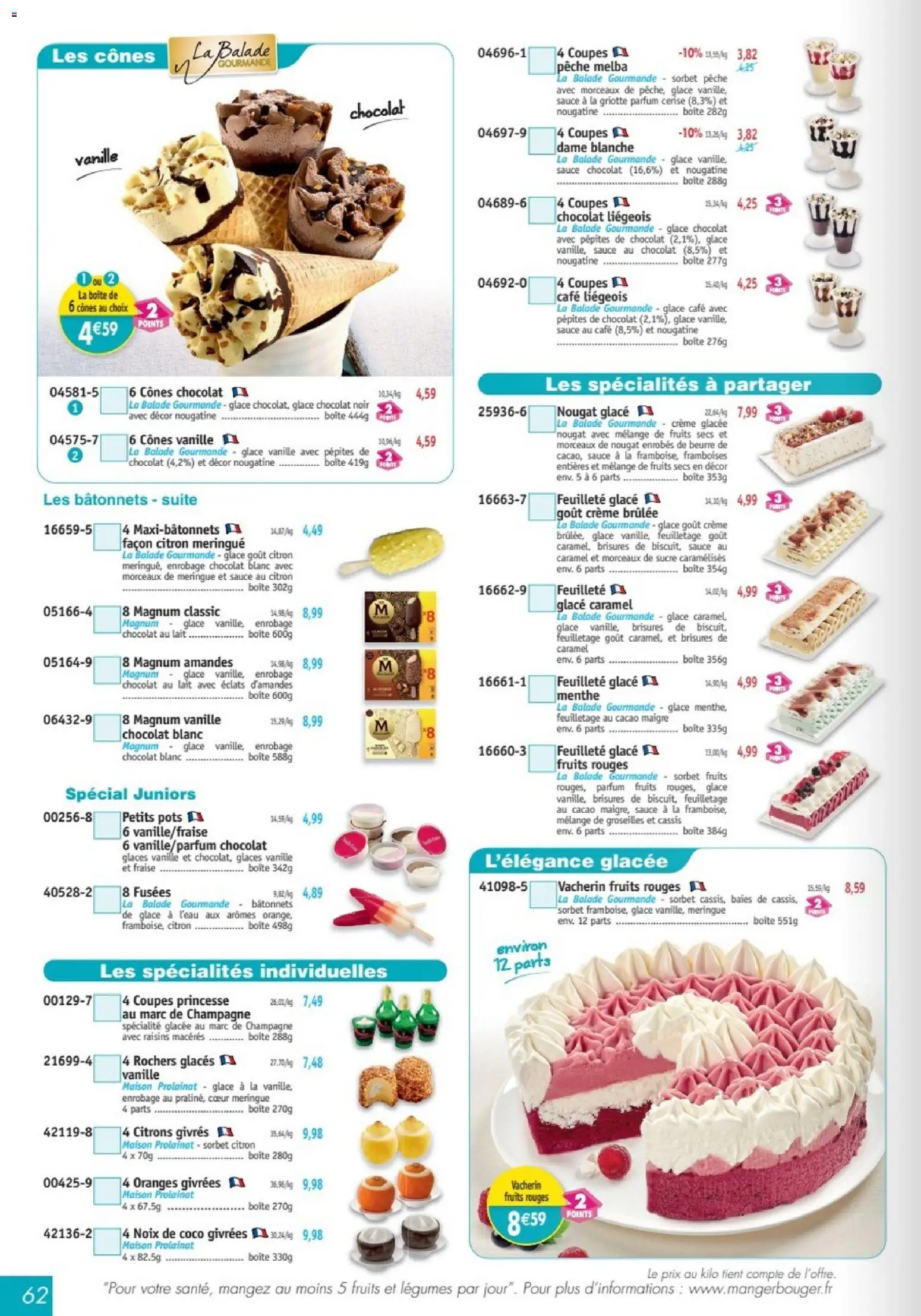 {H1} | Page: 62 | Produits: Glaces, Noix de coco, Parfum, Beurre