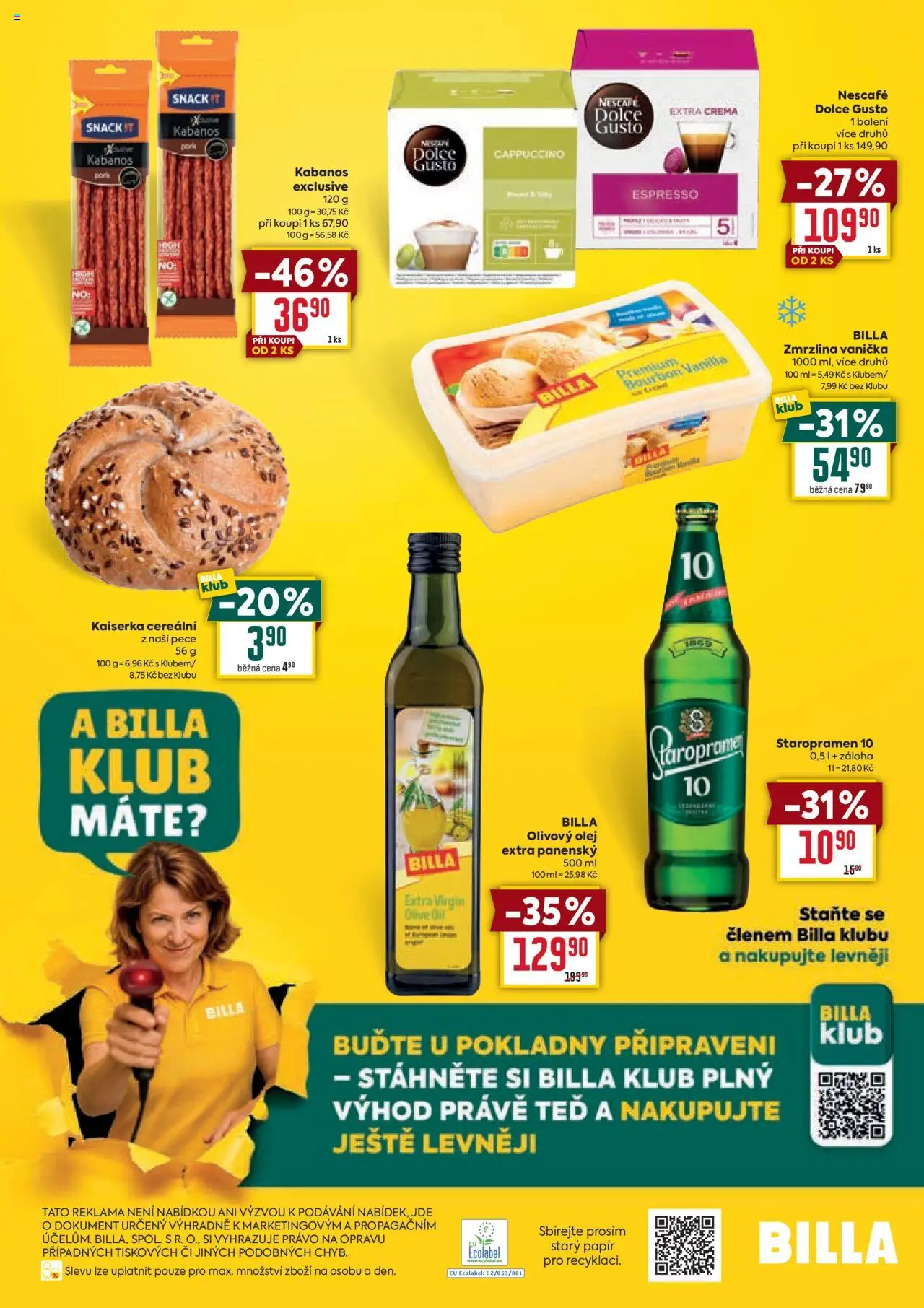 Billa leták - Speciální nabídka: vybrané prodejny od 20.08.2025 | Strana: 2 | Produkty: Staropramen, Kabanos, Nescafé, Crema