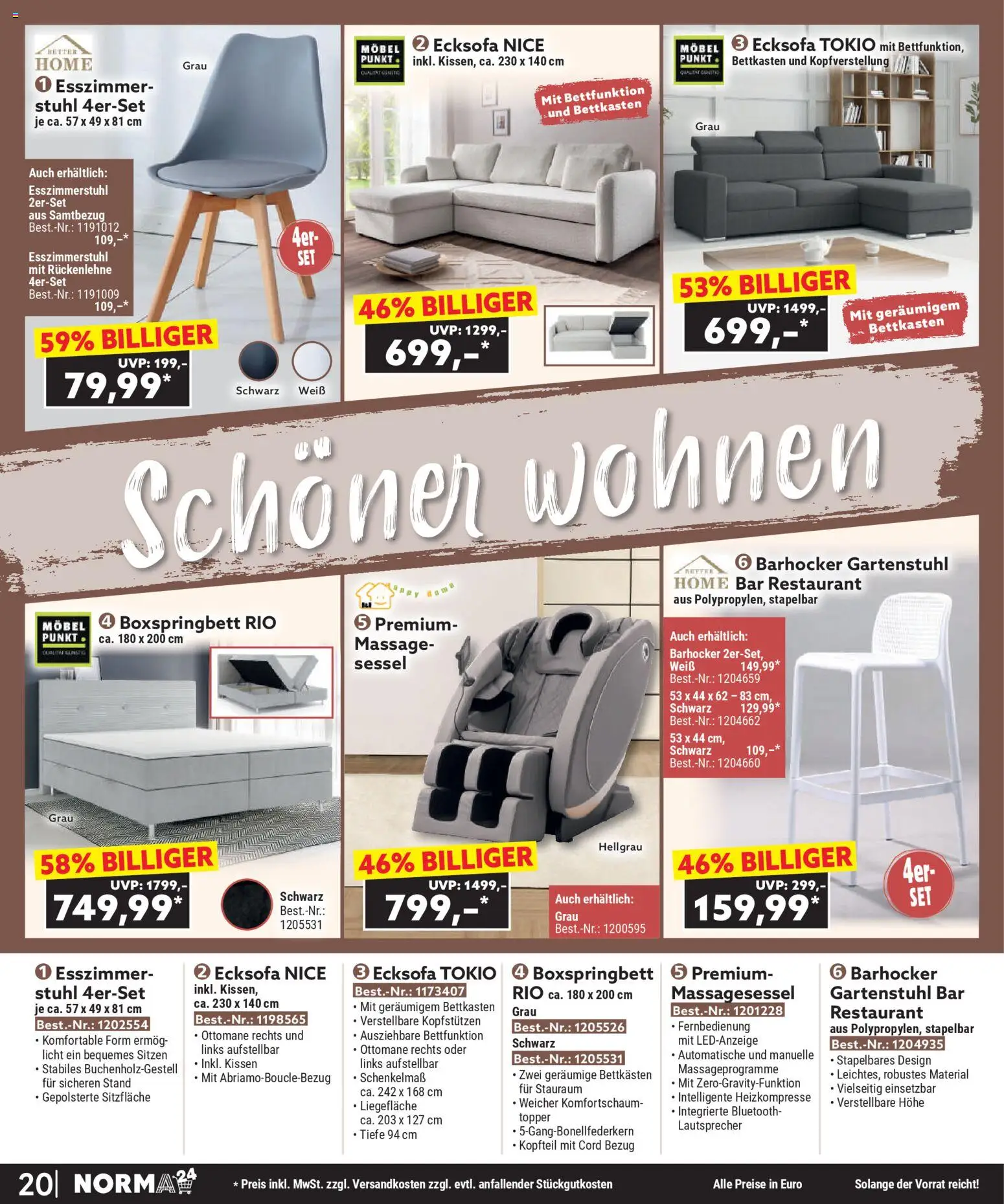 Norma Bestellmagazin gültig ab 01.12.2025 | Seite: 20 | Produkte: Lautsprecher, Kissen, Sessel, Stuhl