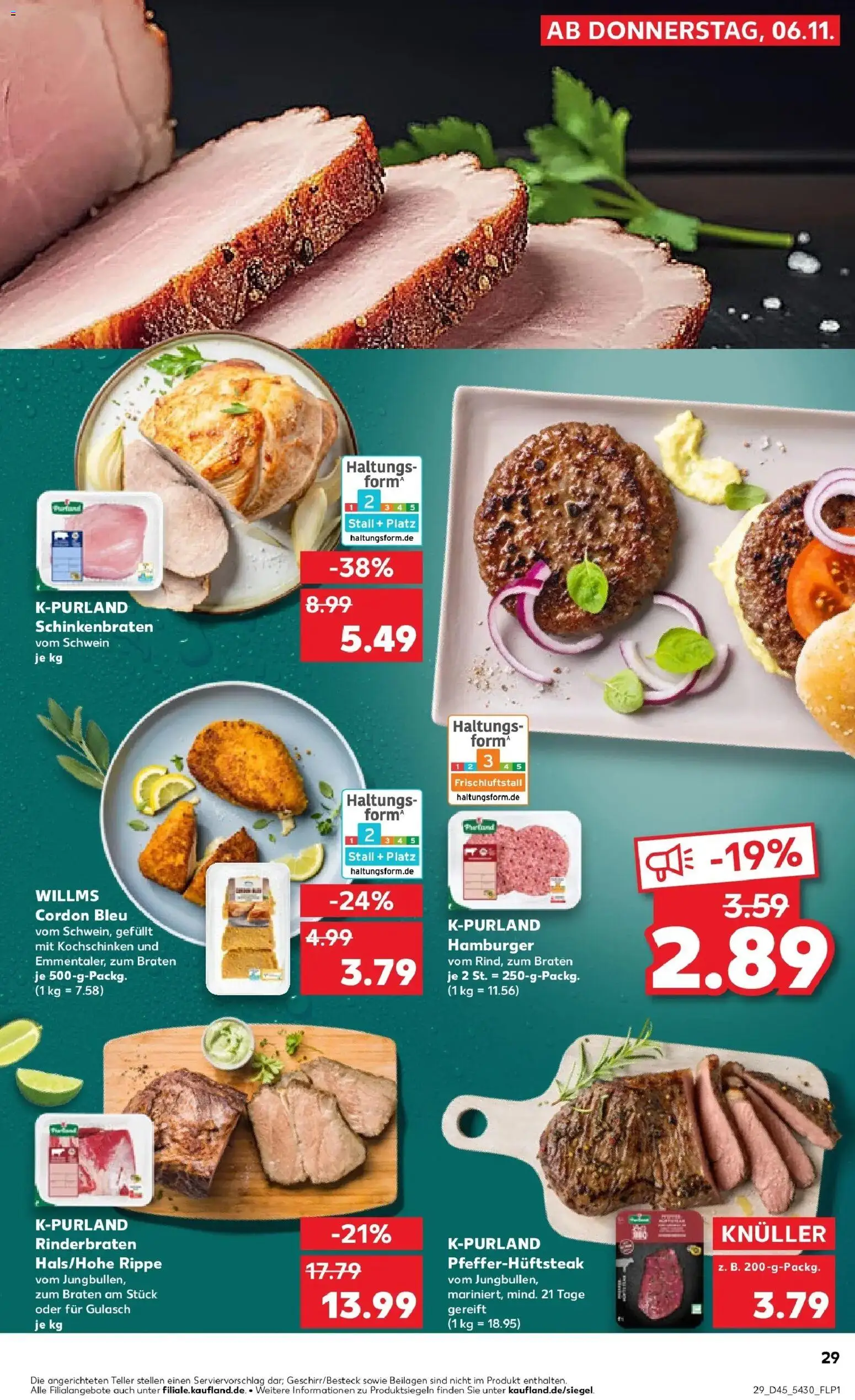 Kaufland prospekt Neustadt An Der Donau	 – gültig ab 10.11.2025 | Seite: 29 | Produkte: Rinderbraten, Gulasch