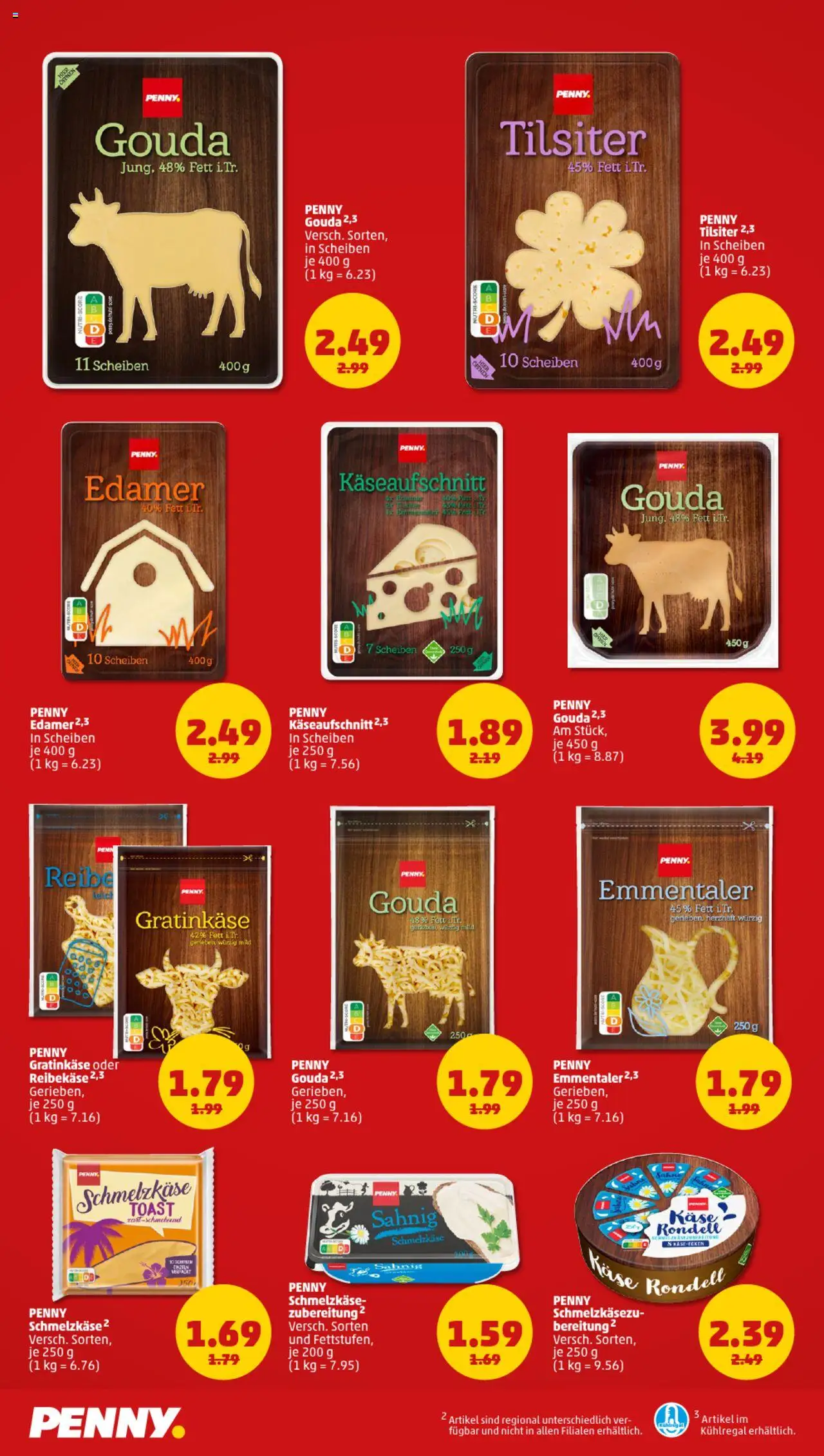 Penny Prospekt 	 – gültig ab 13.10.2025 | Seite: 4 | Produkte: Käse, Toast, Gouda, Edamer
