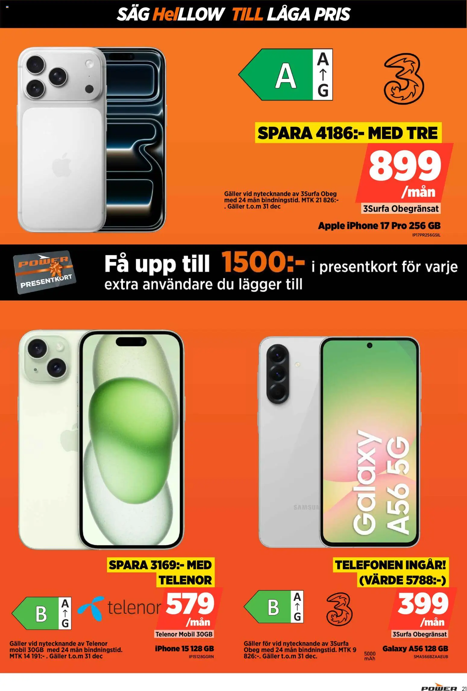 Power reklamblad aktuell från 22.12.2025 | Sida: 21 | Produkter: Såg, Galler, Äpple
