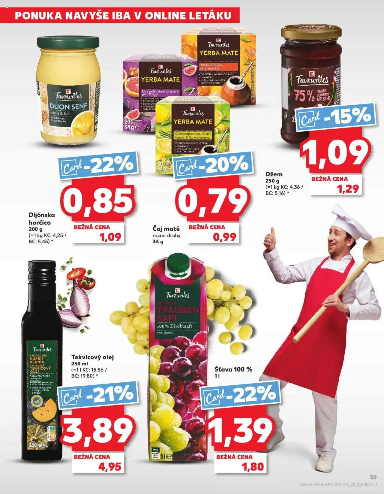 Nové Kaufland akcie – leták je platný od 02.10.2025 | Strana: 35 | Produkty: Olej, Čaj