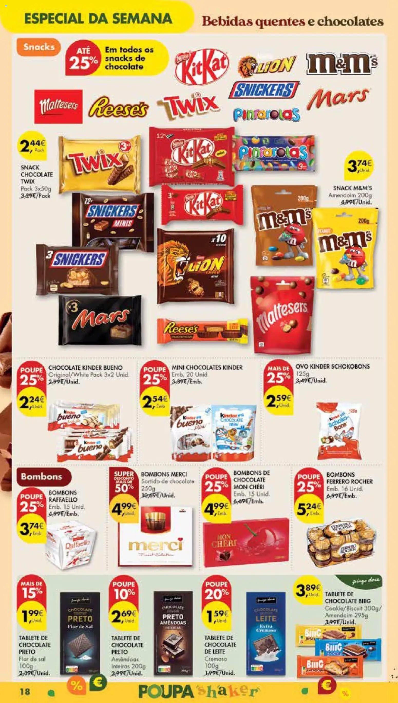Pingo Doce Poupe Esta Semana Madeira │ válido de 03.02.2026 | Página: 18 | Produtos: Ovo kinder, Ferrero rocher, Leite, Chocolate