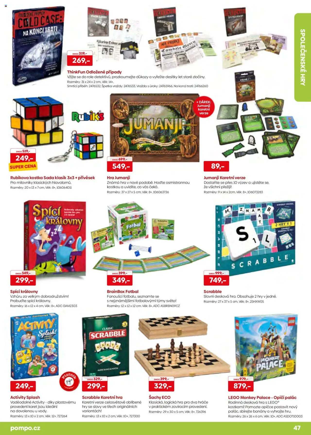POMPO katalog Léto 2025 od 16.05.2025 | Strana: 47 | Produkty: LEGO, Banány, Hra