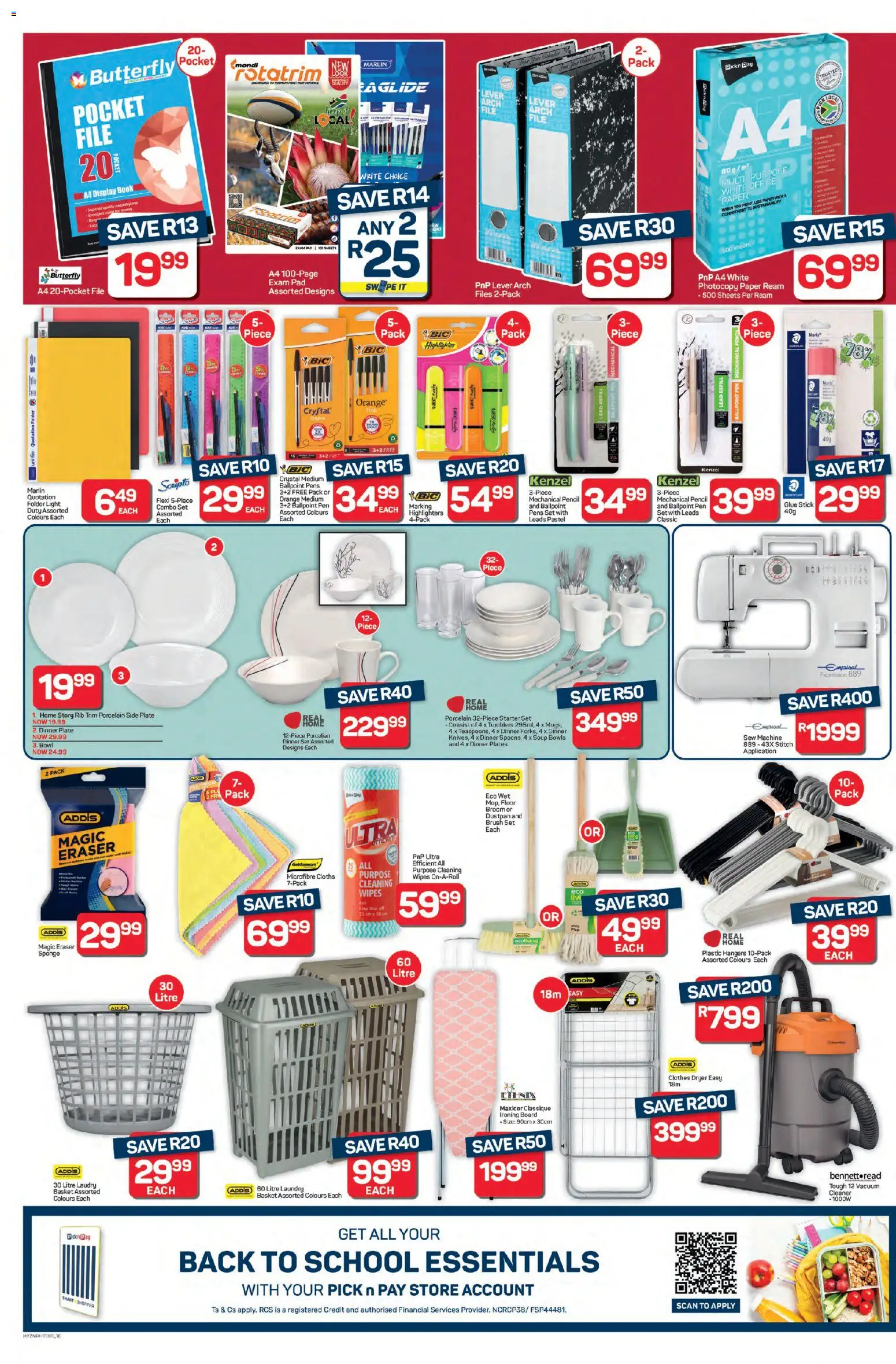 New Pick n Pay catalogue – valid from 23.01.2026 | Page: 10 | Products: Pencil, Ironing board, Bowls, Pen