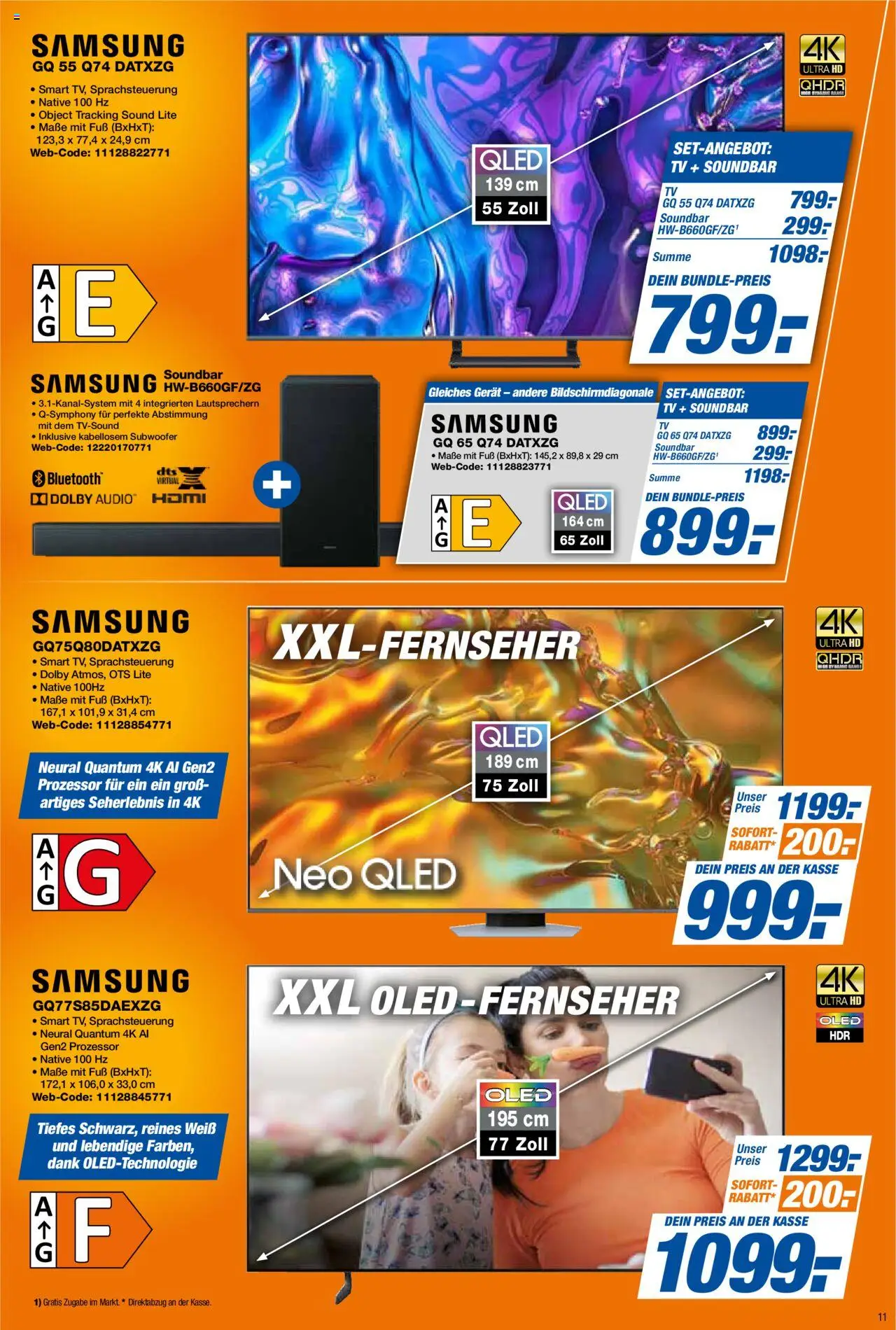 Expert Prospekt 	 – gültig ab 12.09.2025 | Seite: 11 | Produkte: Samsung, Soundbar, TV, Audio