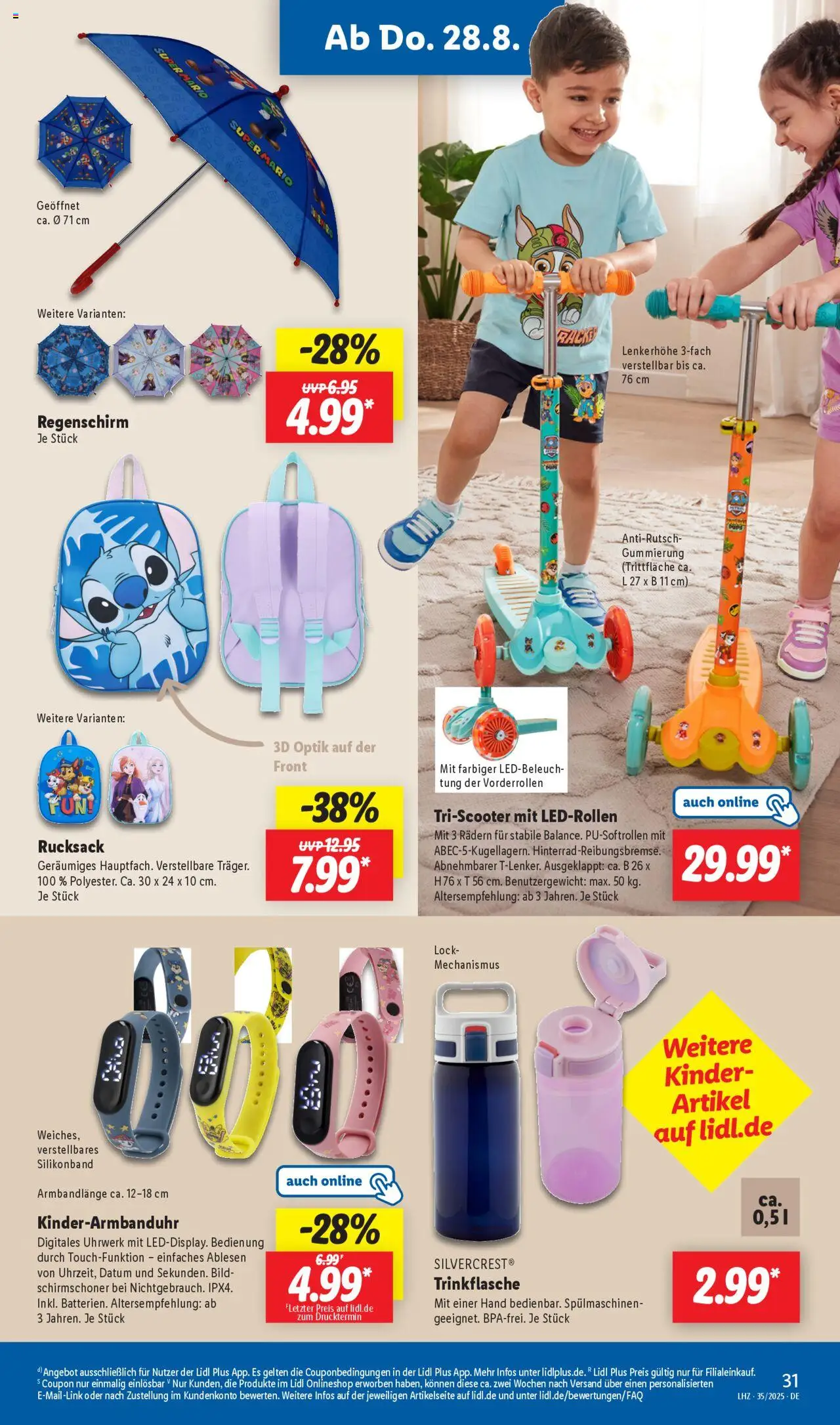 Lidl Prospekt Düsseldorf	 - gültig ab dem 25.08.2025 | Seite: 19 | Produkte: Rucksack, Regenschirm