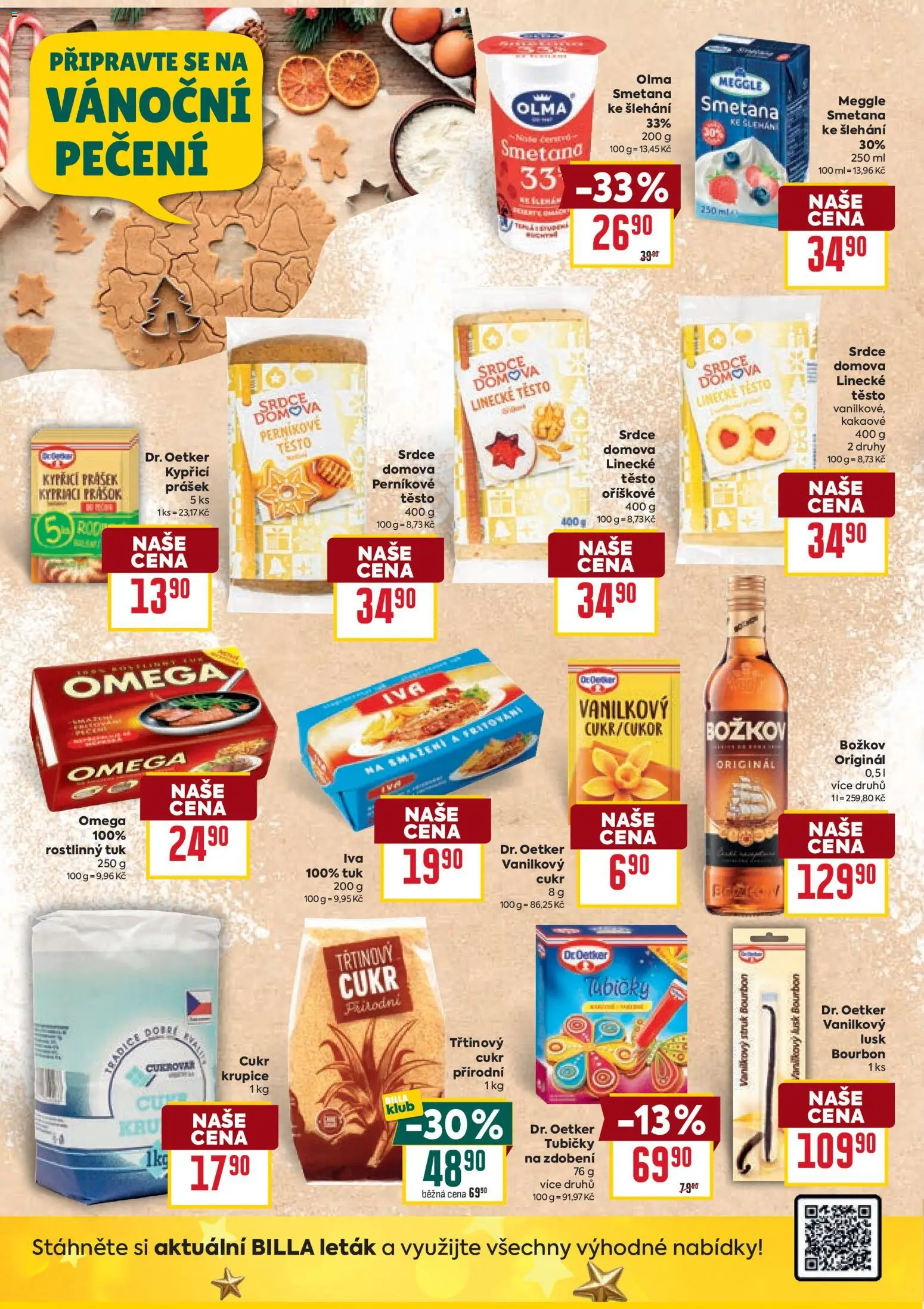 Billa Velký leták od 26.11.2025 | Strana: 14 | Produkty: Cukr krupice, Bourbon, Božkov, Těsto