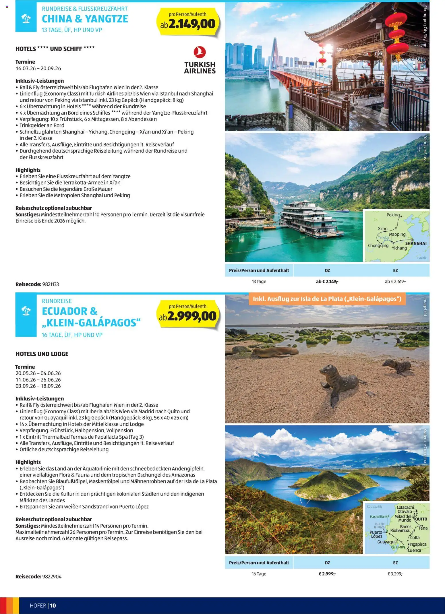 Hofer Reisen Flugblatt gültig ab 03.12.2025 | Seite: 10