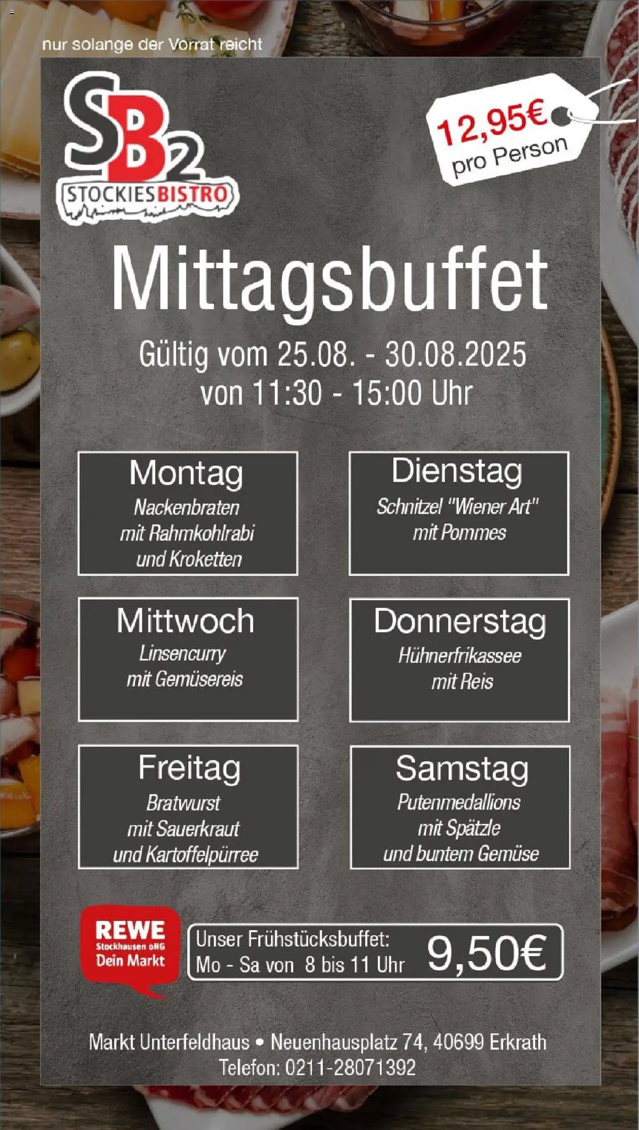 Rewe prospekt Erkrath / Unterfeldhaus	 - gültig ab dem 24.08.2025 | Seite: 29 | Produkte: Schnitzel, Gemüse, Reis, Uhr