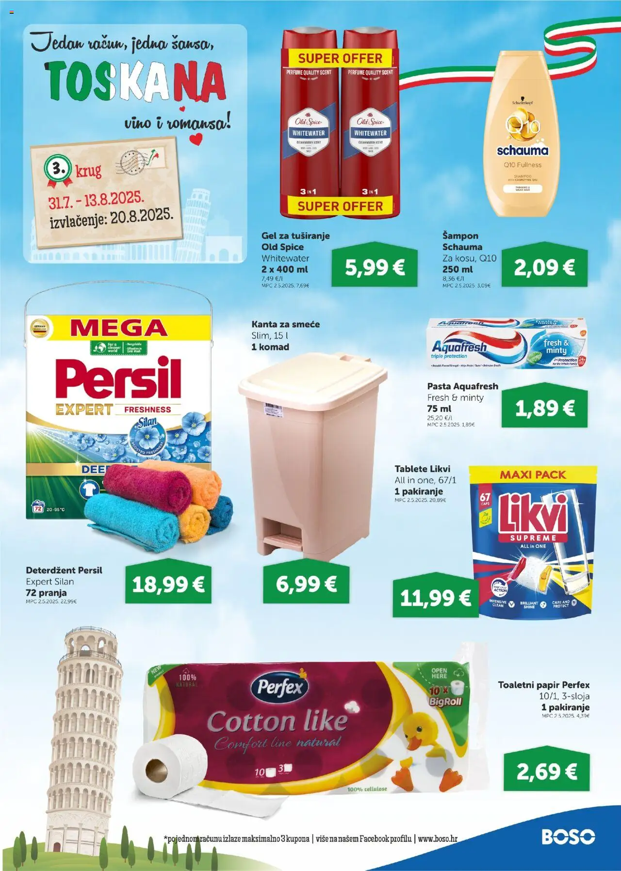 Boso katalog | vrijedi od 31.07.2025 | Stranica: 13 | Proizvodi: Gel za tuširanje, Pasta, Old Spice, Persil