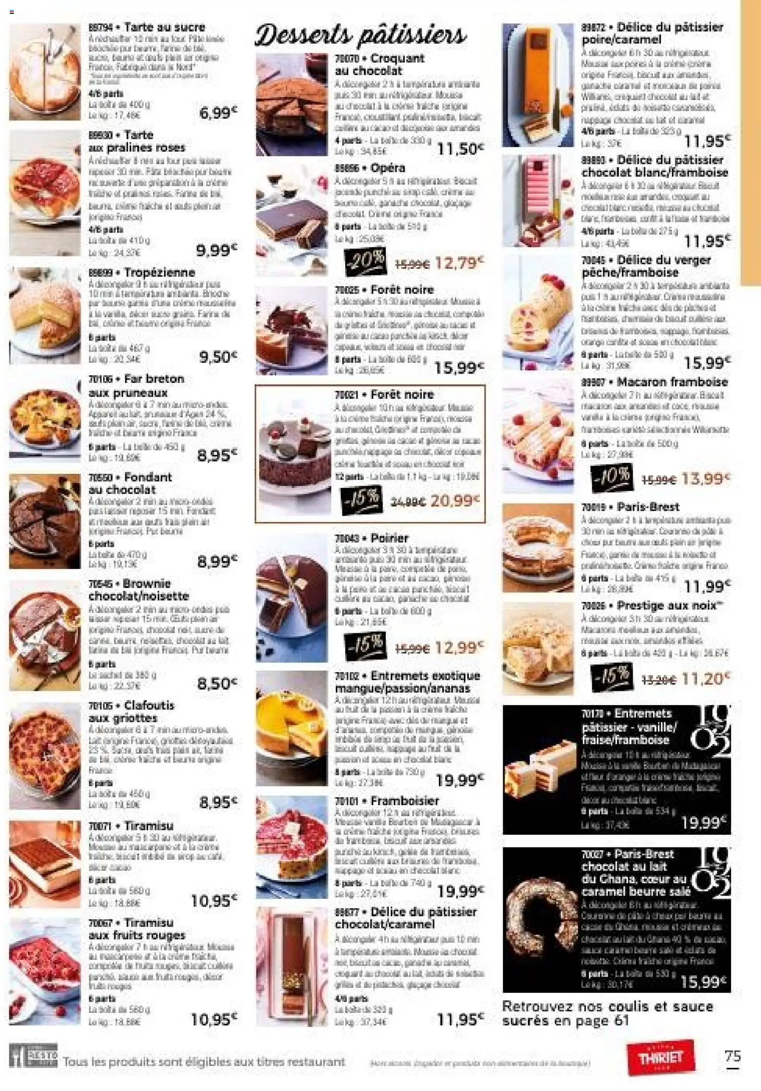 {H1} | Page: 75 | Produits: Fraise, Sucre, Mangue, Pêche