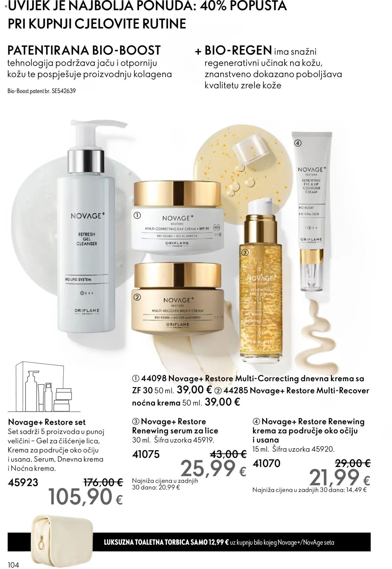 Oriflame katalog | vrijedi od 10.12.2025 | Stranica: 104 | Proizvodi: Noćna krema, Serum za lice, Krema, Torbica