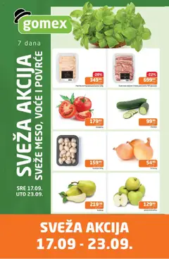 Gomex sveža akcija - pregled Gomex kataloga - važi od 17.09.2025