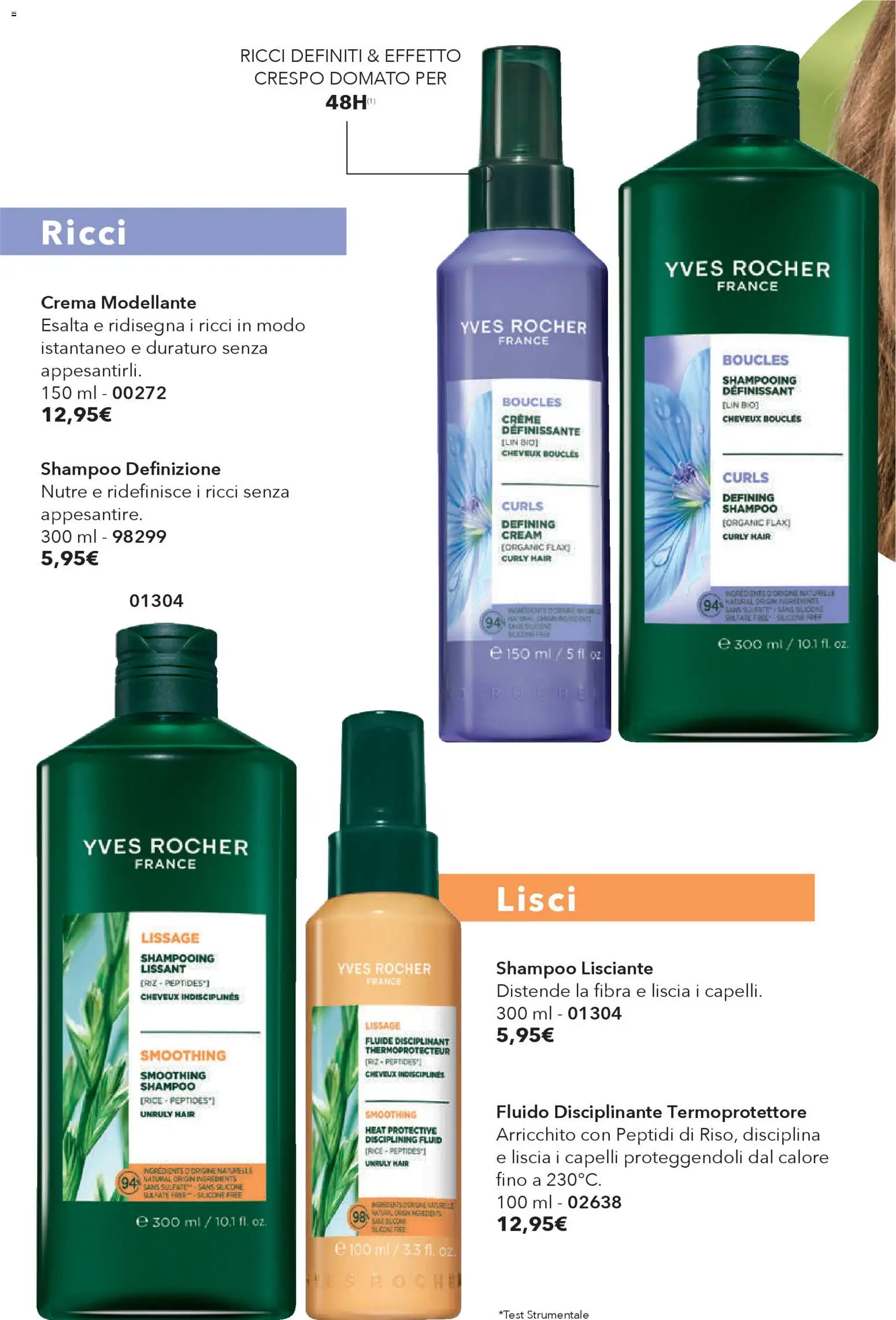 Volantino Yves Rocher del 30.01.2026 | Pagina: 54 | Prodotti: Shampoo, Crema, Silicone