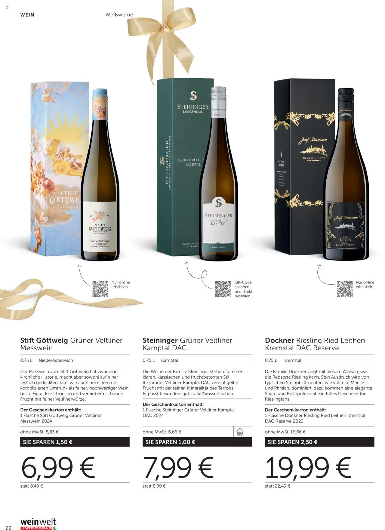Interspar Geschenkewelt  gültig ab 08.10.2025 | Seite: 22 | Produkte: Wein