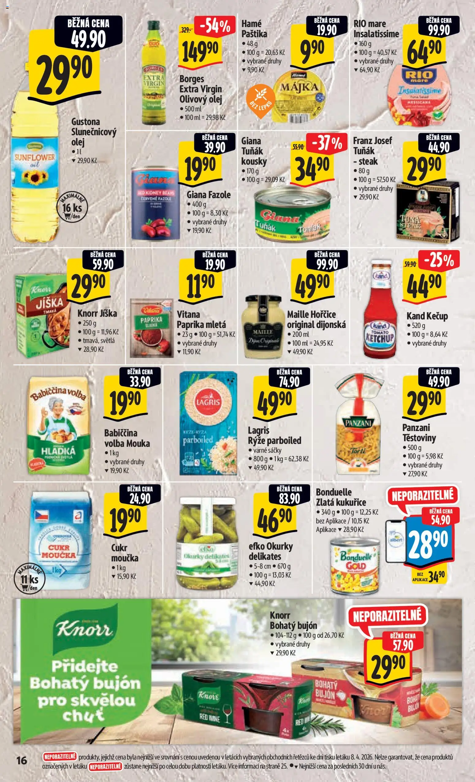 Albert leták - Hypermarket od 15.04.2026 | Strana: 24 | Produkty: Rýže parboiled, Rio mare, Paprika, Mouka