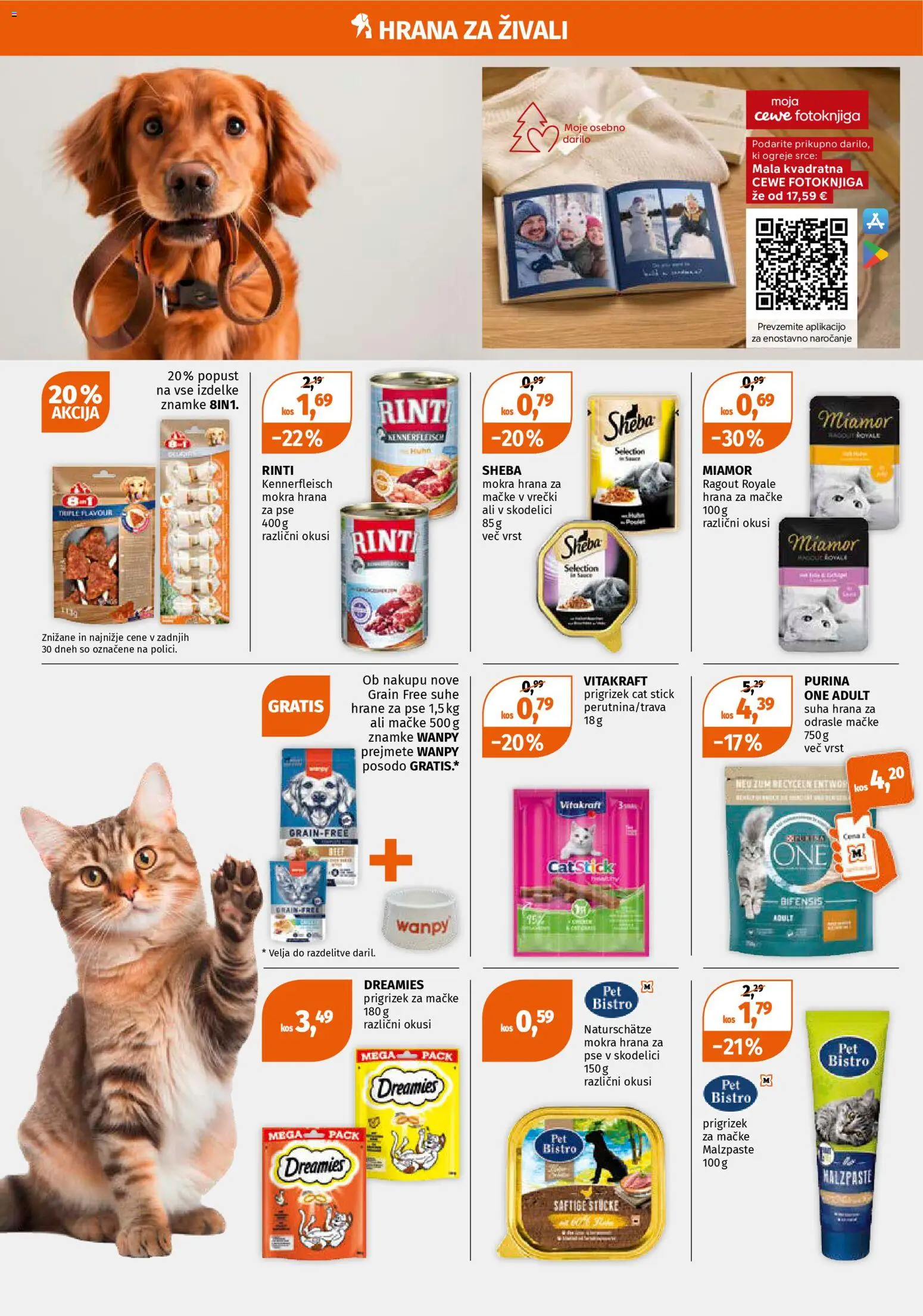 Novi Müller katalog ponudbe – veljaven od 01.12.2025 | Stran: 10 | Izdelki: Hrana za mačke, Hrana za pse, Kos