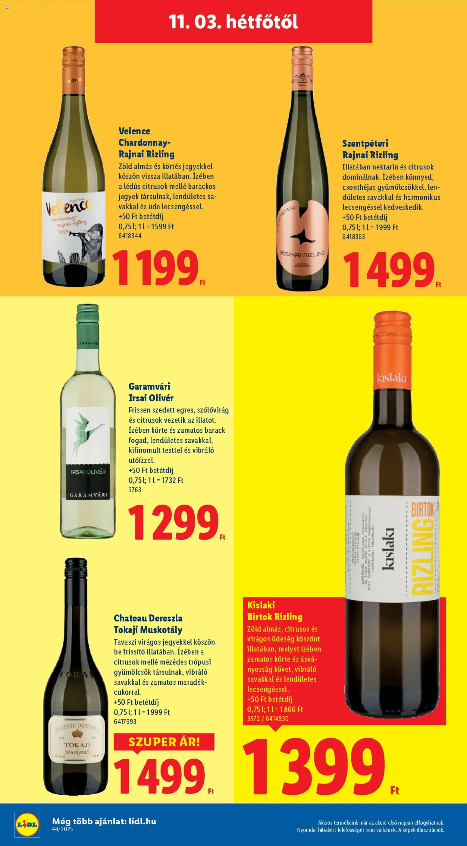 Lidl akciós ujság - amely érvényes a következő dátumtól: 03.11.2025 | Oldal: 6 | Termékek: Nektarin, Körte