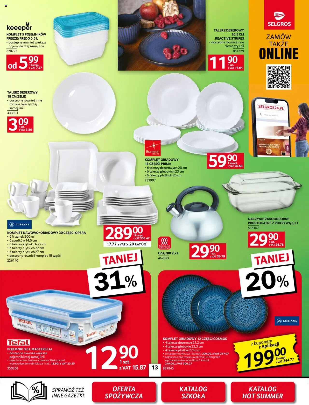 Selgros cash&carry Gazetka - Oferta przemysłowa od 14.08.2025 | Strona: 15 | Produkty: Czajnik, Talerze, Naczynie żaroodporne, Tefal