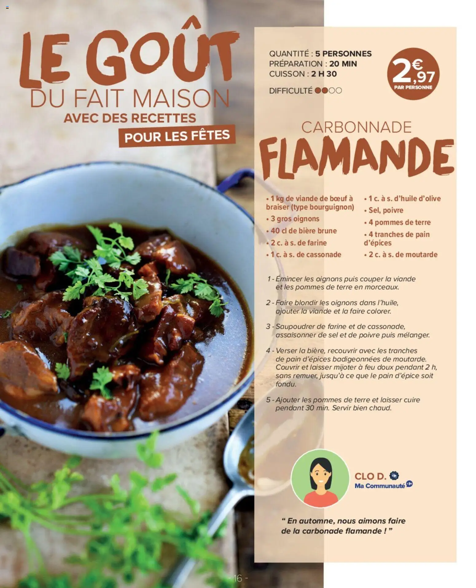 {H1} | Page: 16 | Produits: Farine, Sel, Viande, Pommes de terre
