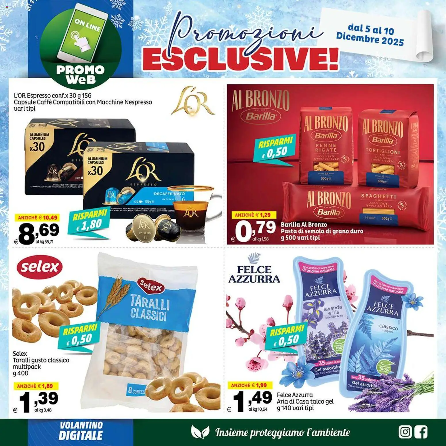 Volantino Elite Supermercati del 05.12.2025 | Pagina: 8 | Prodotti: Talco, Pasta, Lavanda, Penne