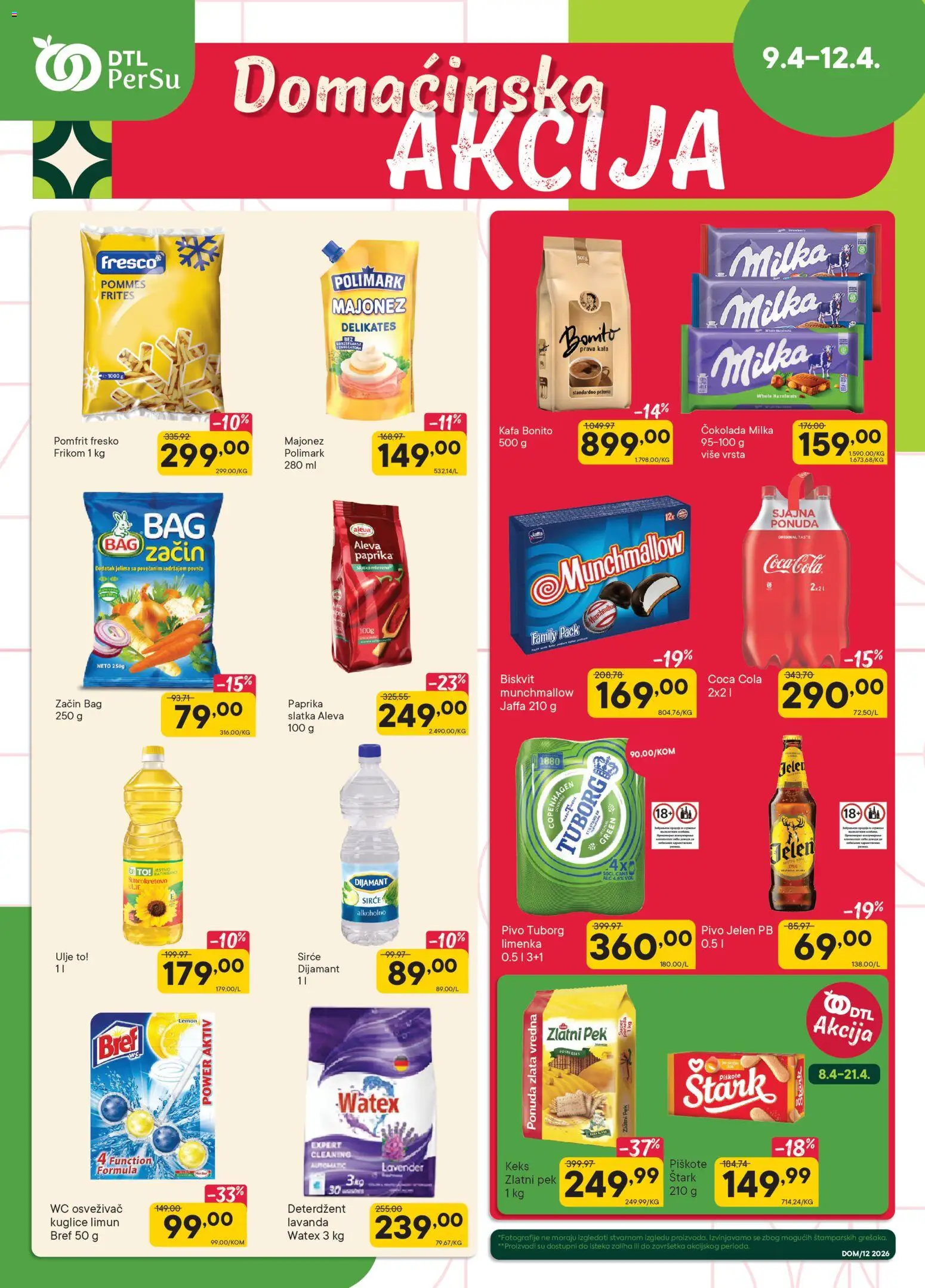 PerSu katalog - važi od 09.04.2026 | Strana: 1 | Proizvode: Keks, Piškote, Kafa, Limun