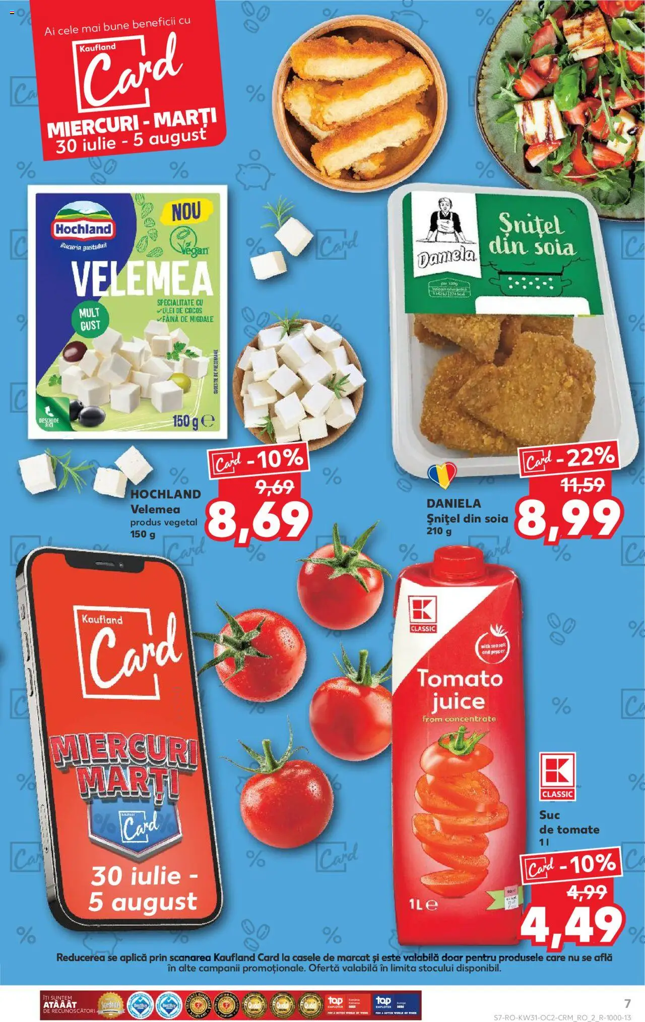 Kaufland RO akciós ujság - amely érvényes a következő dátumtól: 30.07.2025 | Oldal: 7 | Termékek: Vegán
